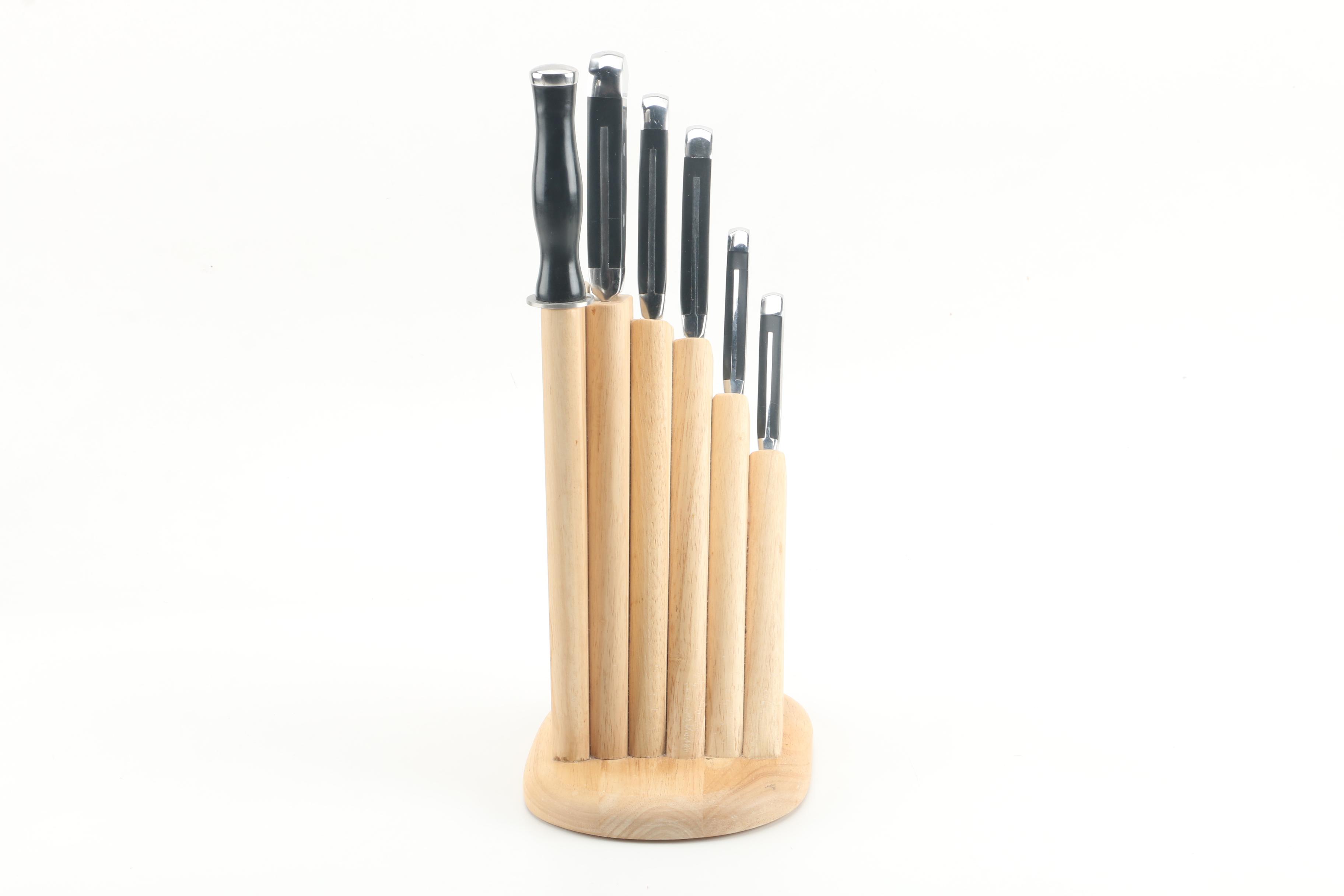Sharper Image Knife Set with Knife Block EBTH