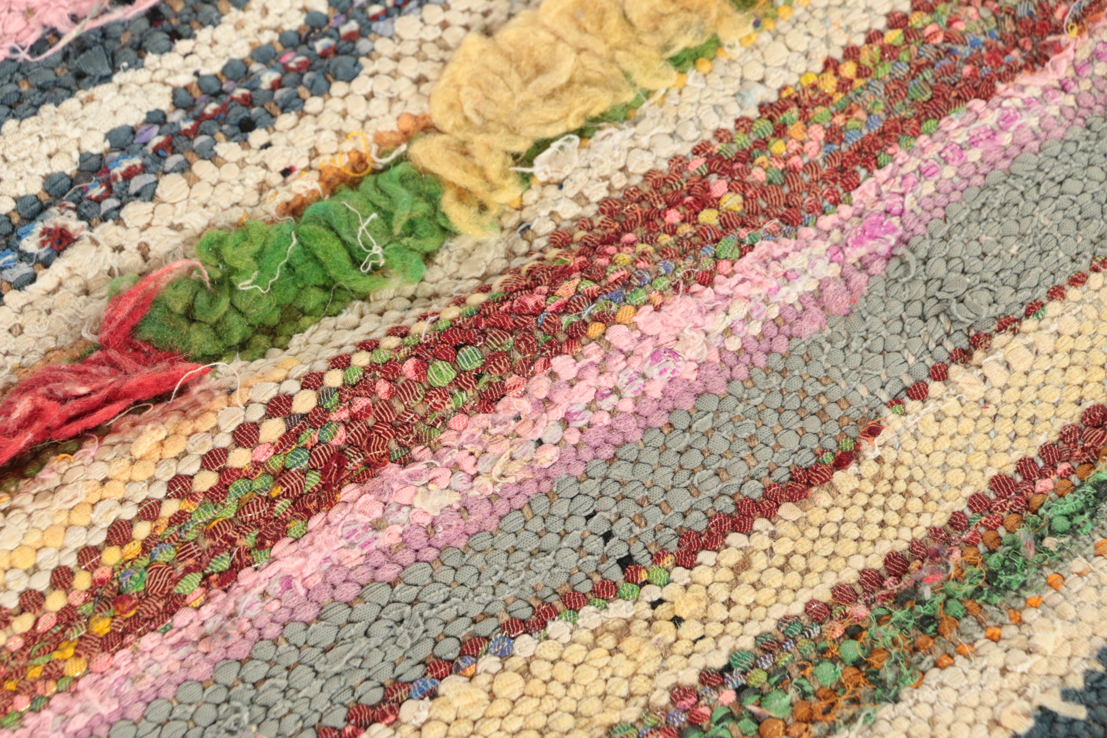 Handwoven Moroccan Boucherouite Rag Rug