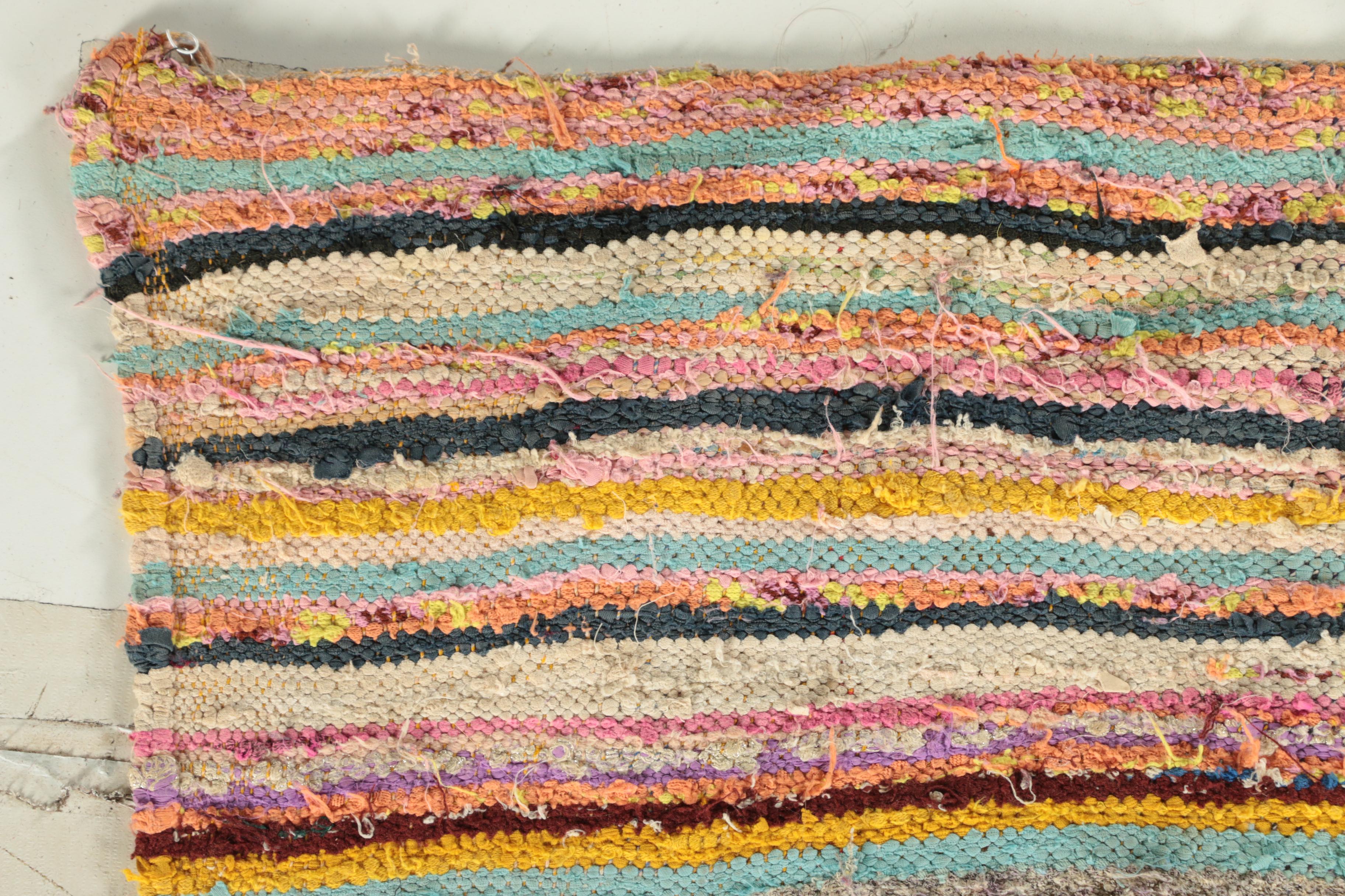 Handwoven Moroccan Boucherouite Rag Rug