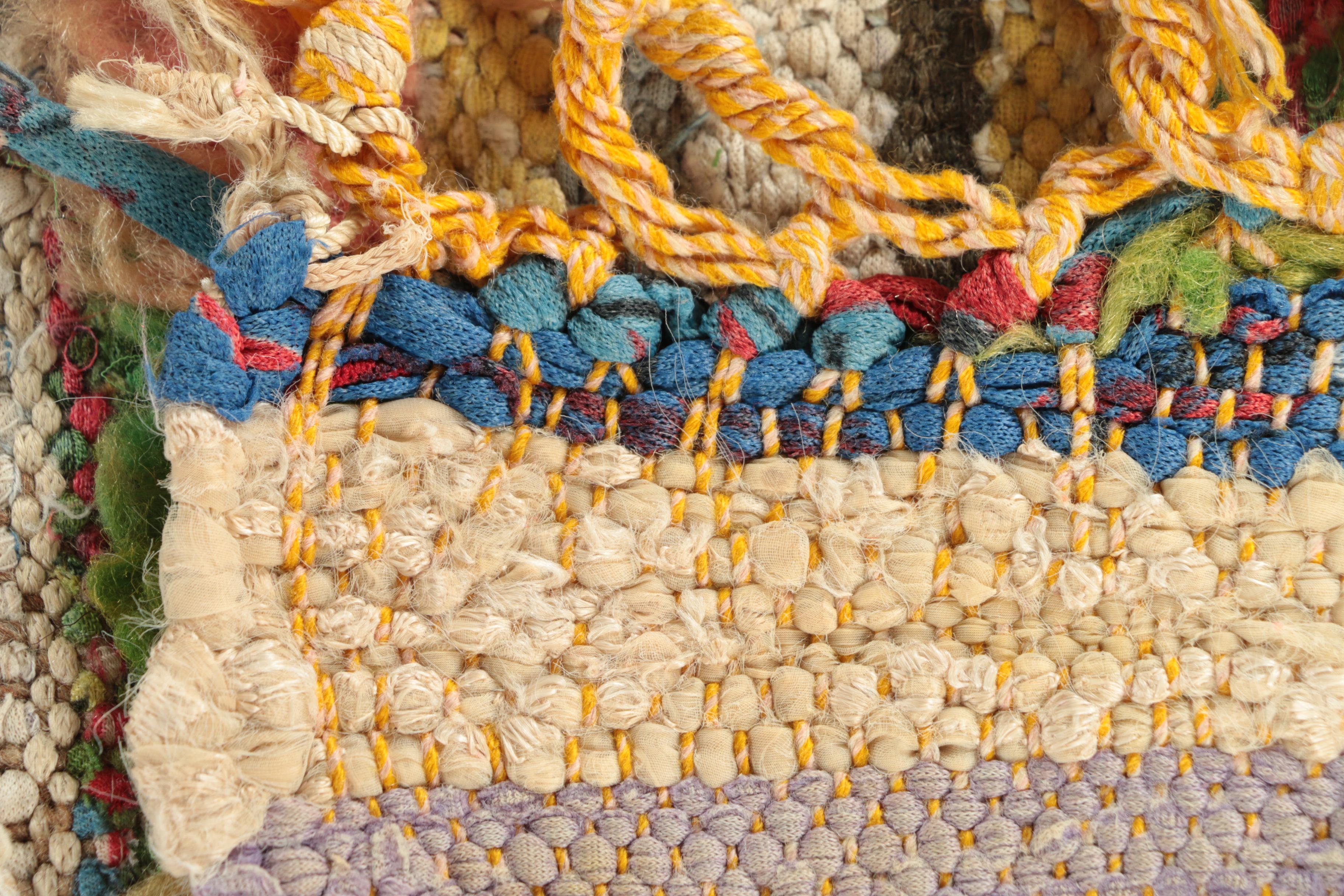 Handwoven Moroccan Boucherouite Rag Rug