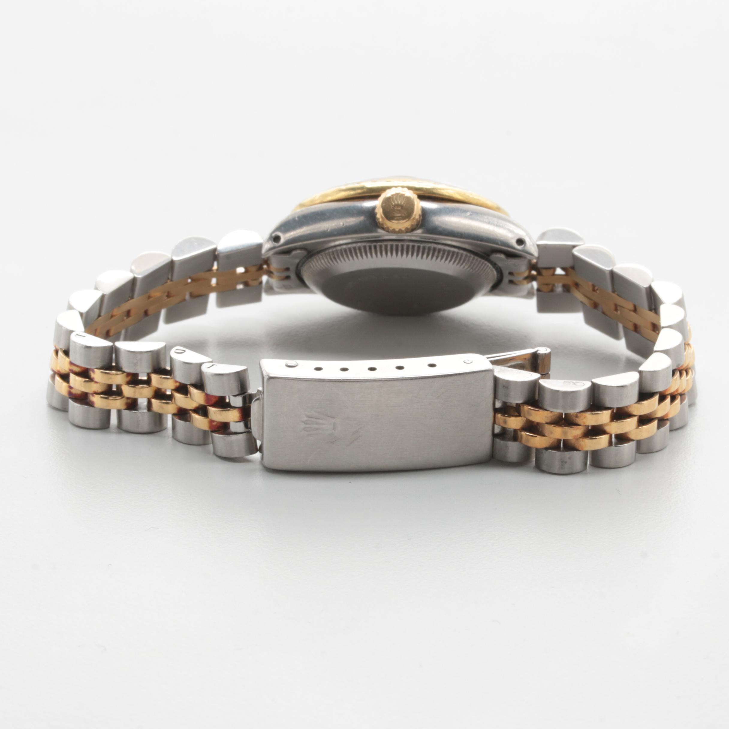 Circa 1987 Rolex Stainless Steel and 18K Yellow Gold 0.96 CTW Diamond Watch