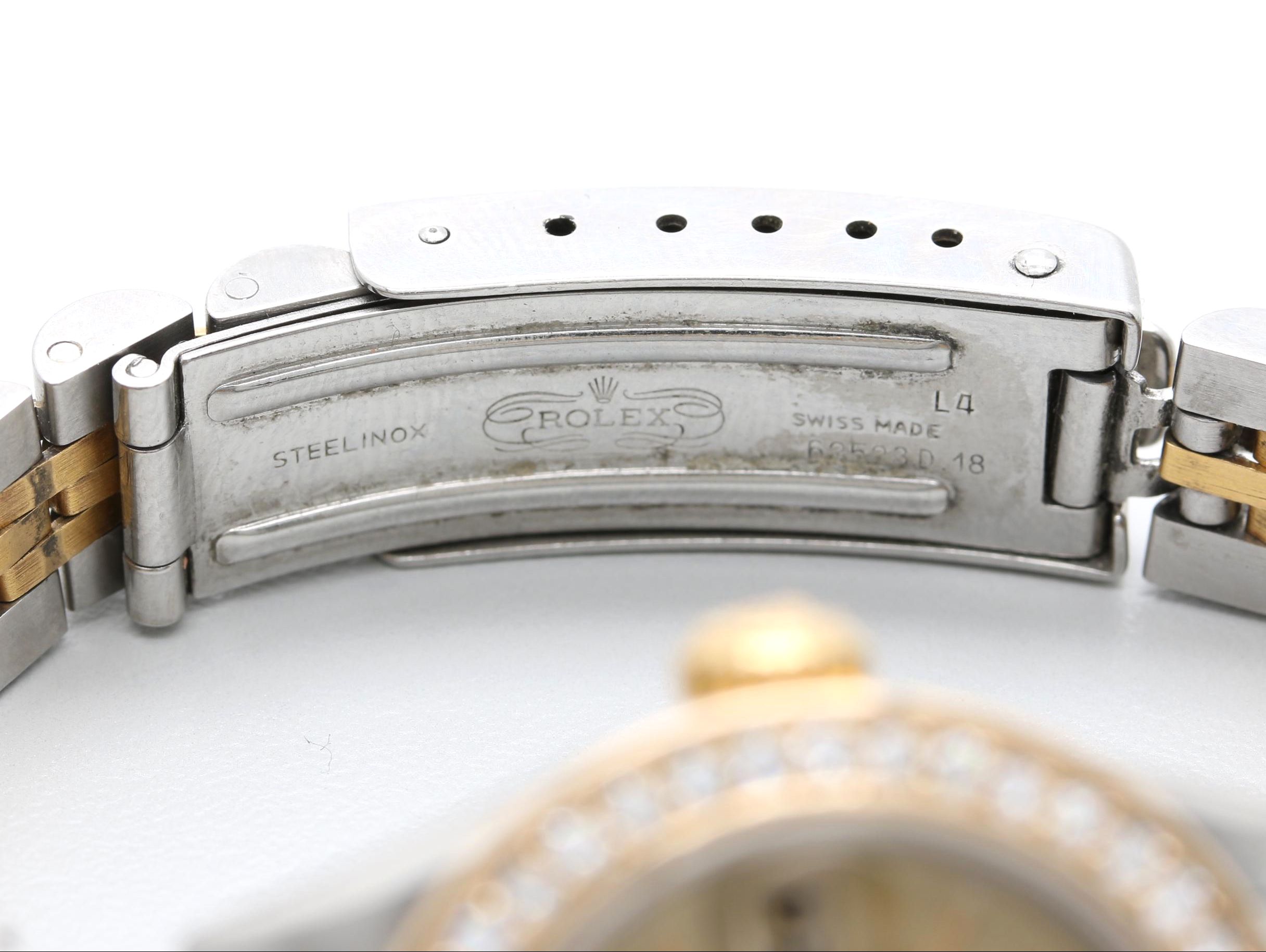 Rolex Datejust Stainless Steel and 18K Yellow Gold Diamond Watch