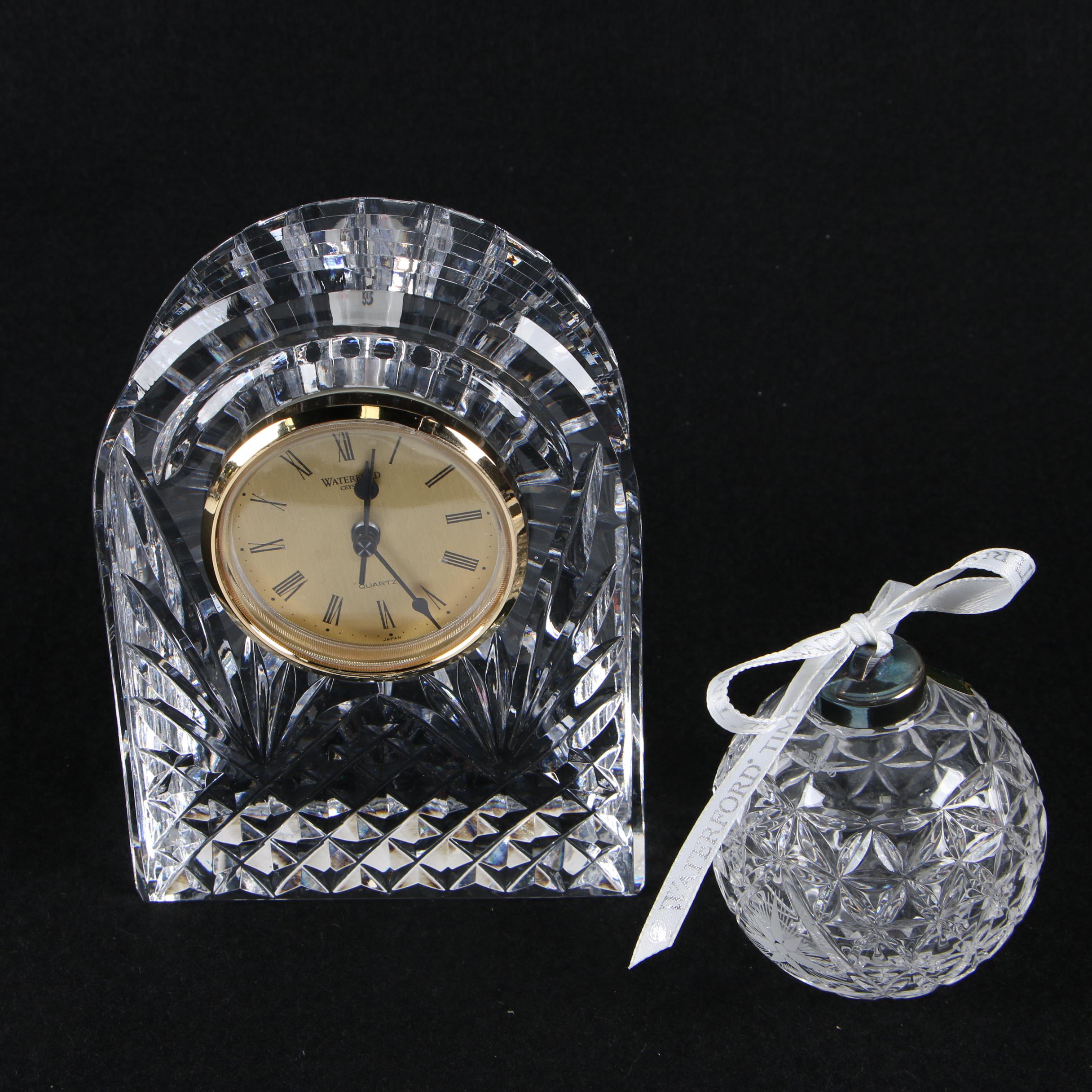 Waterford Crystal Clock and "Times Square Collection" Ornament