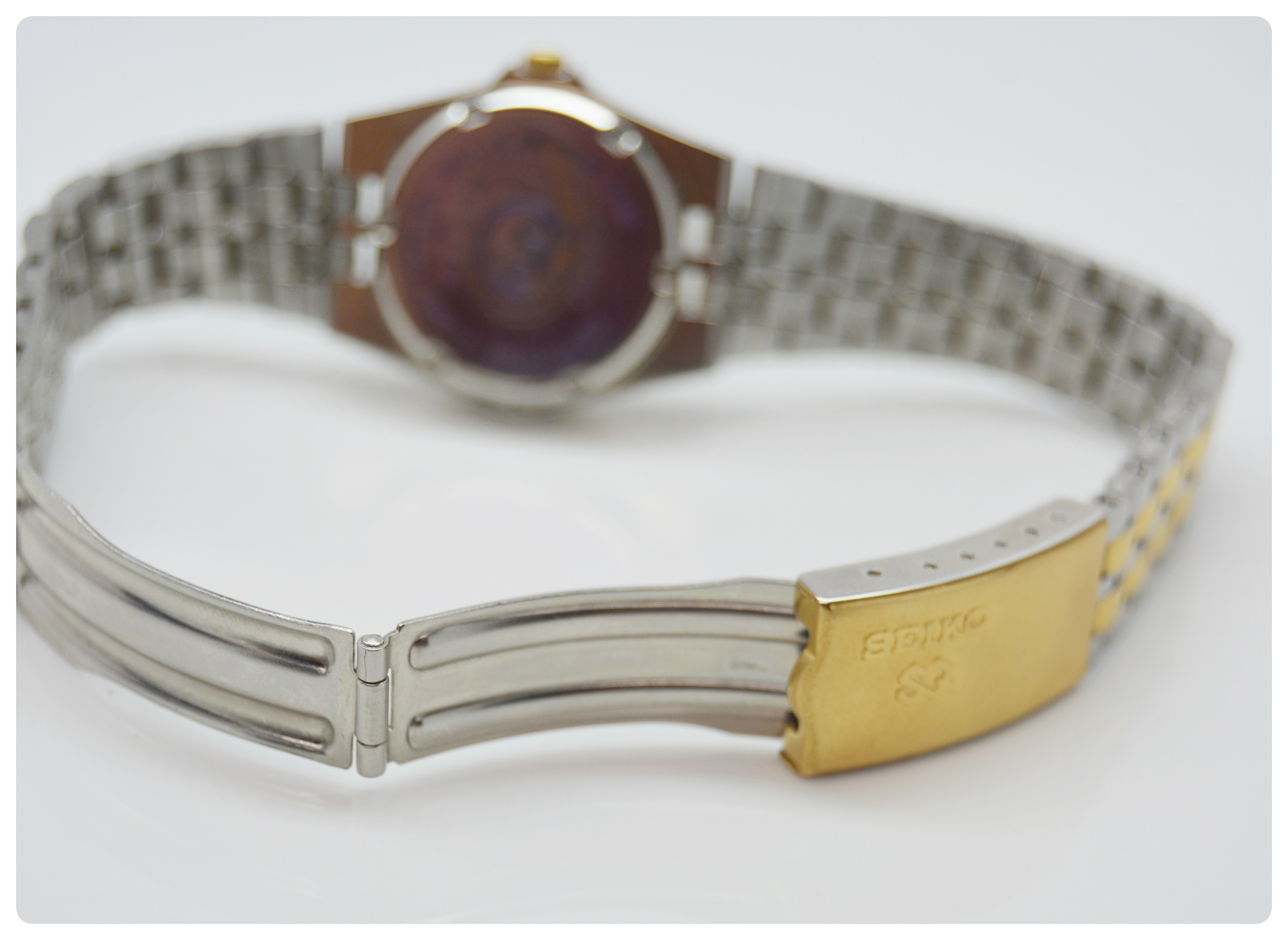 Seiko Quartz Sports 100 Stainless Steel and Gold Plate Watch