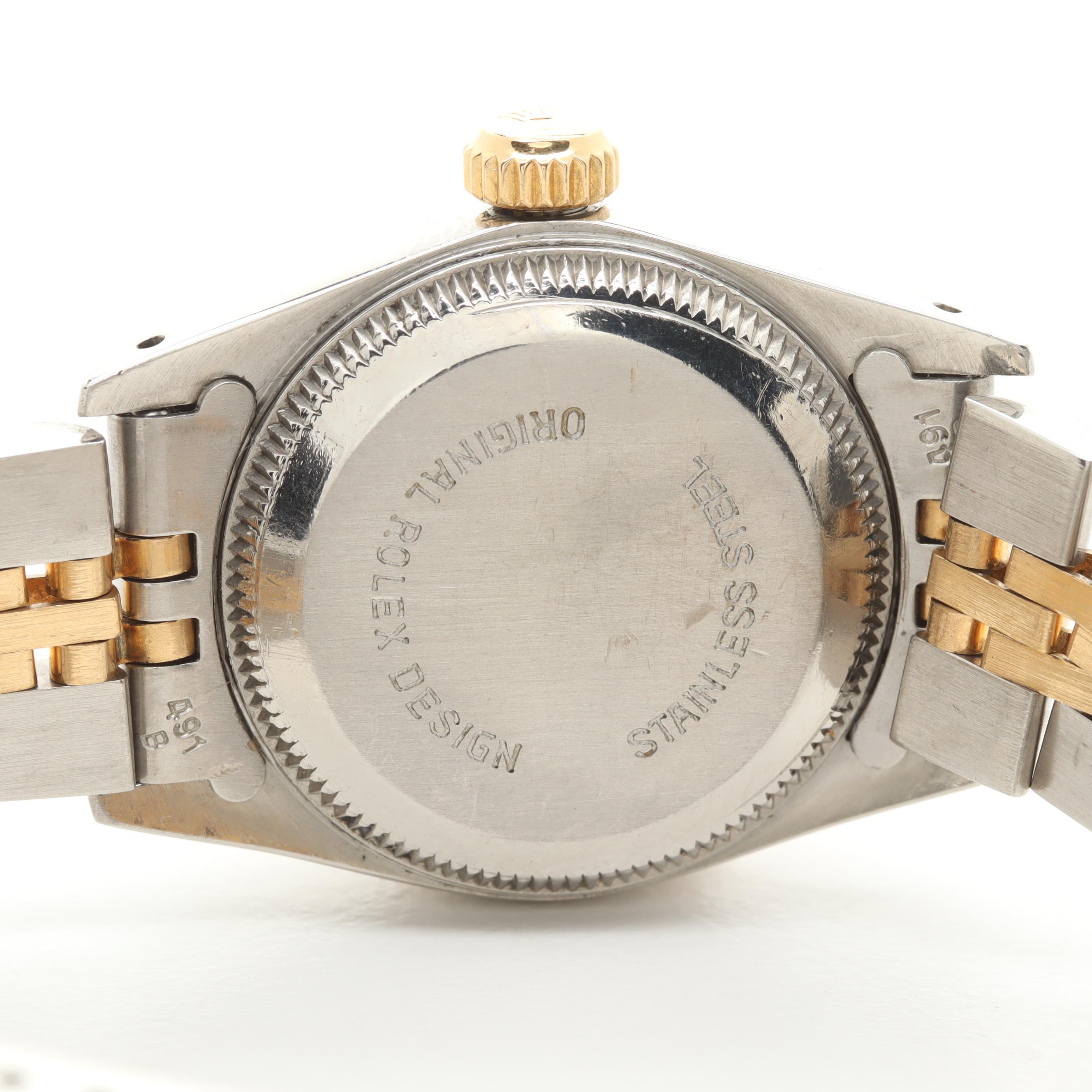 Circa 1988 Rolex 18K Yellow Gold Stainless Two-Tone Oyster Perpetual Watch