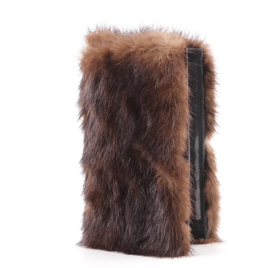 Mink Fur and Leather Wallet