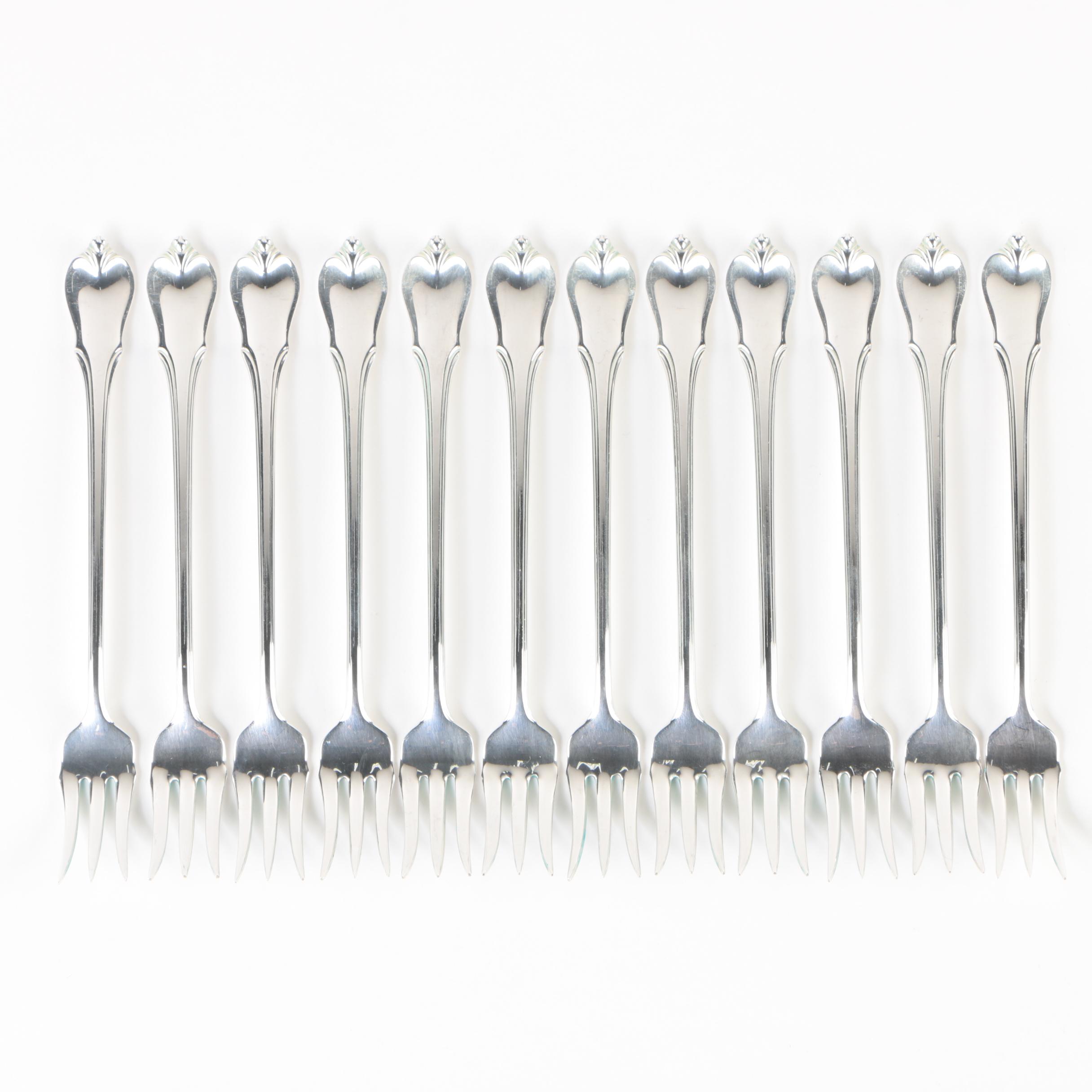 Wallace Silversmiths "Grand Colonial" Sterling Silver Cocktail Fork Set