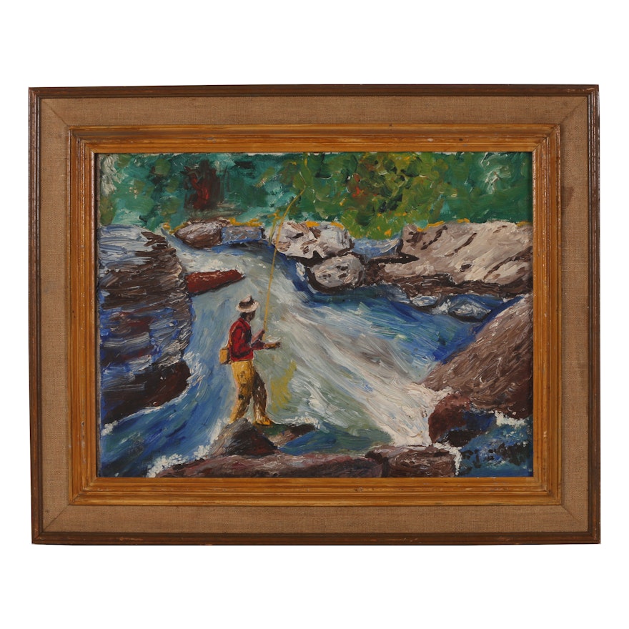Late 20th Century Oil Painting