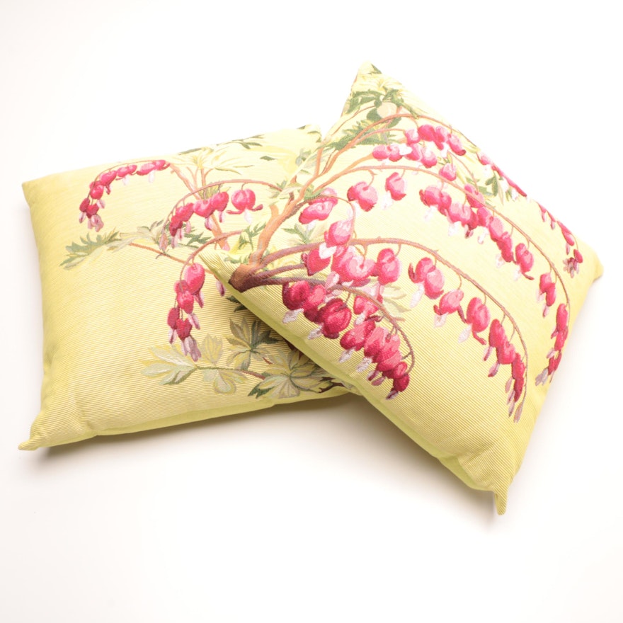 French Tissage "Art de Lys" Floral Accent Pillows