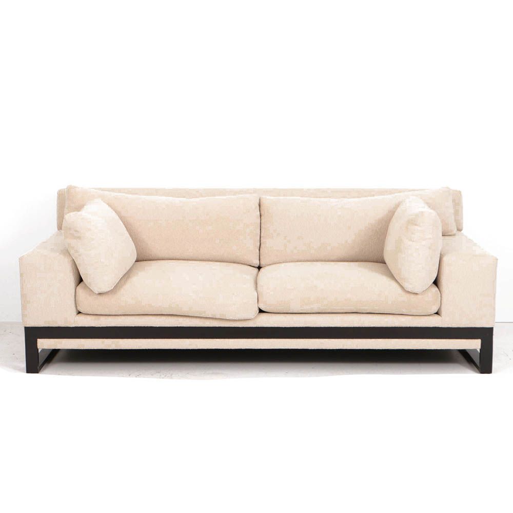 Custom Bouclé Upholstered Sofa by Sherwood Studios