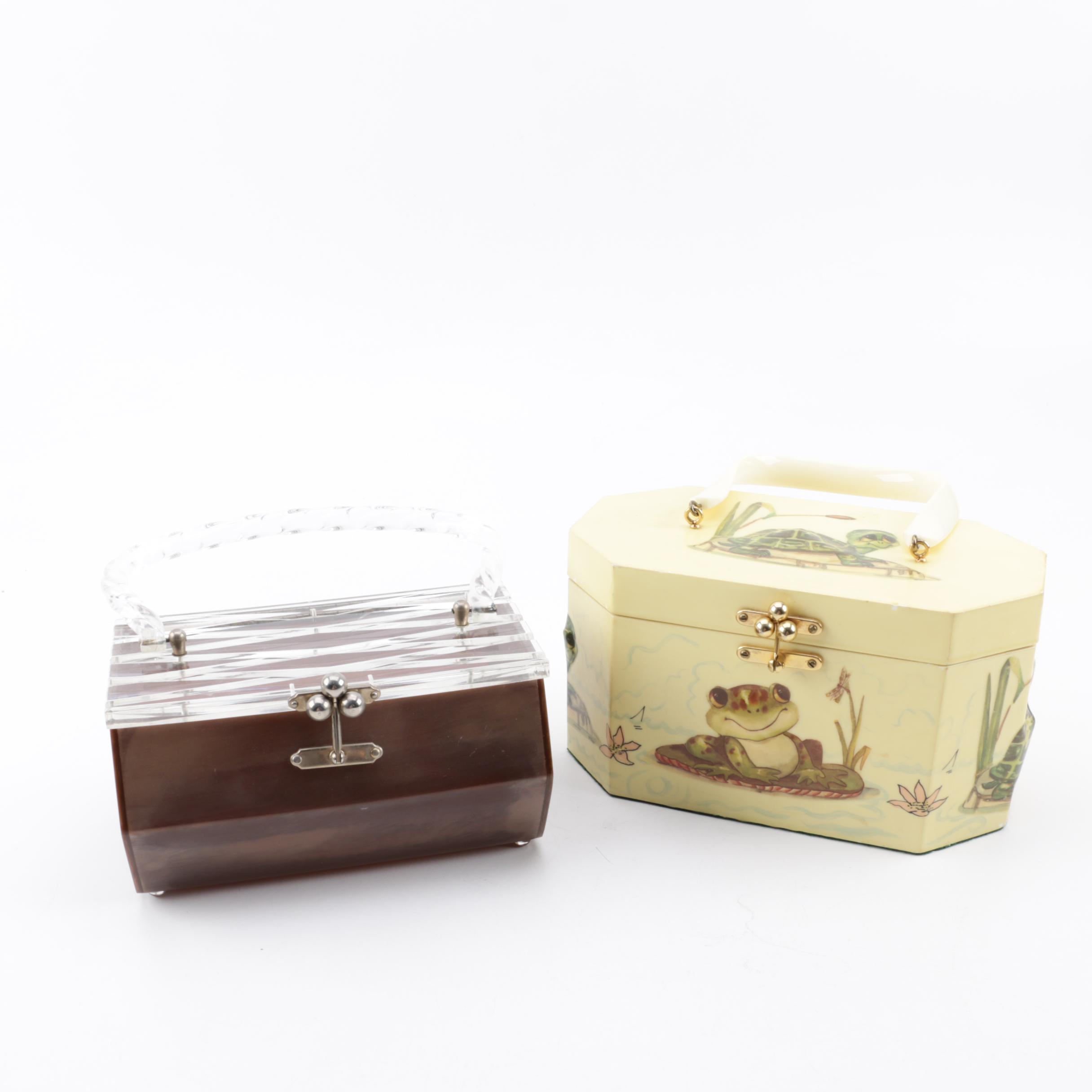 Vintage Acrylic and Annie Laurie Box Purses