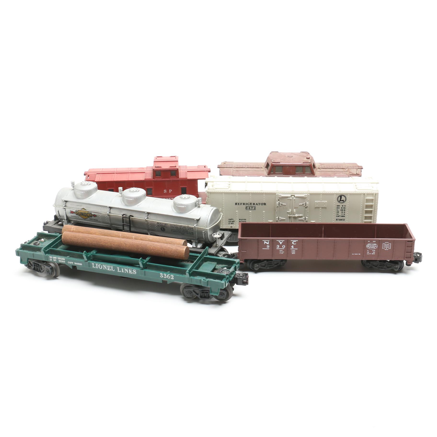 Model Trains Including Lionel Lines "Sunoco" Tank Car, Refrigerator Car and More