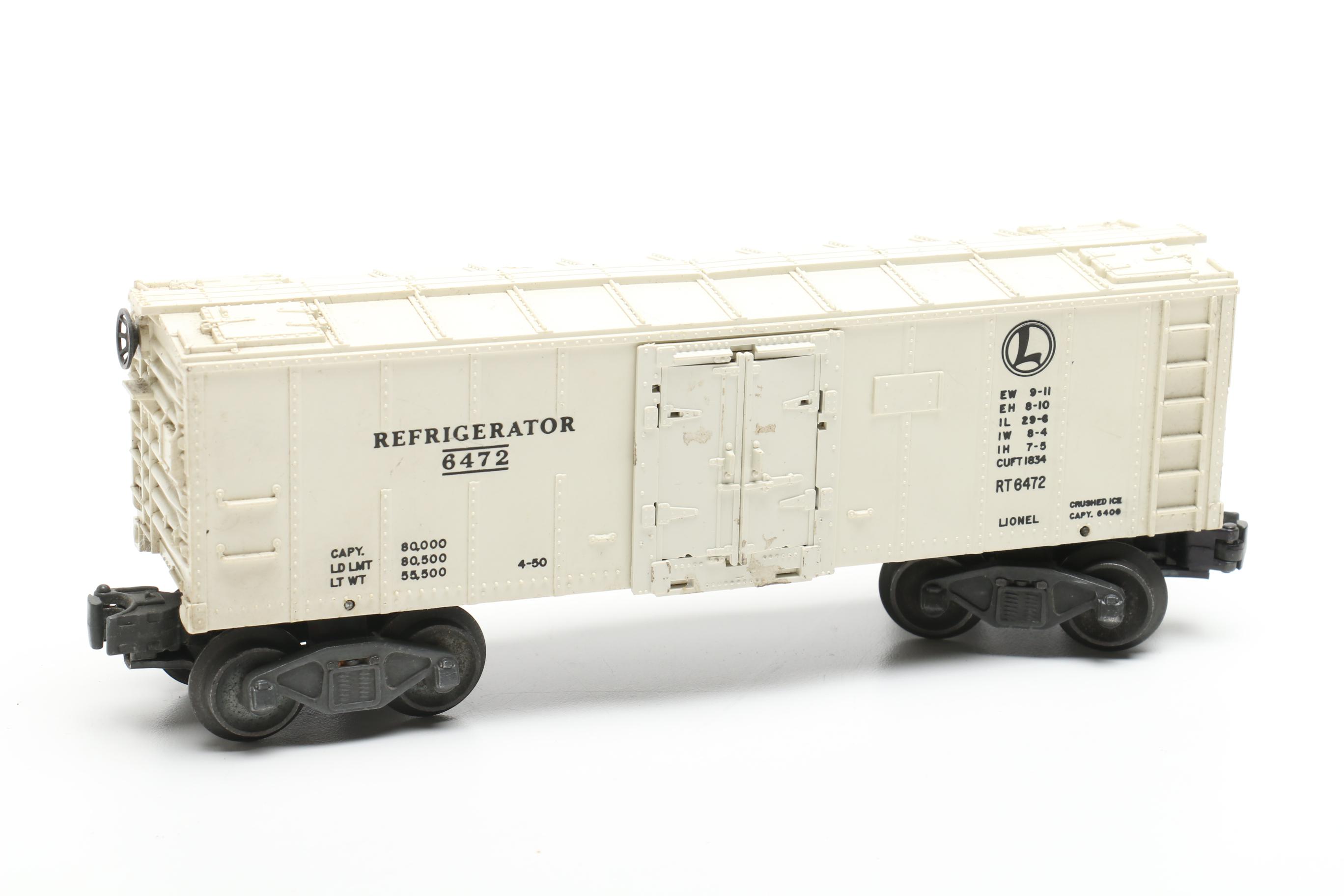 Model Trains Including Lionel Lines "Sunoco" Tank Car, Refrigerator Car and More