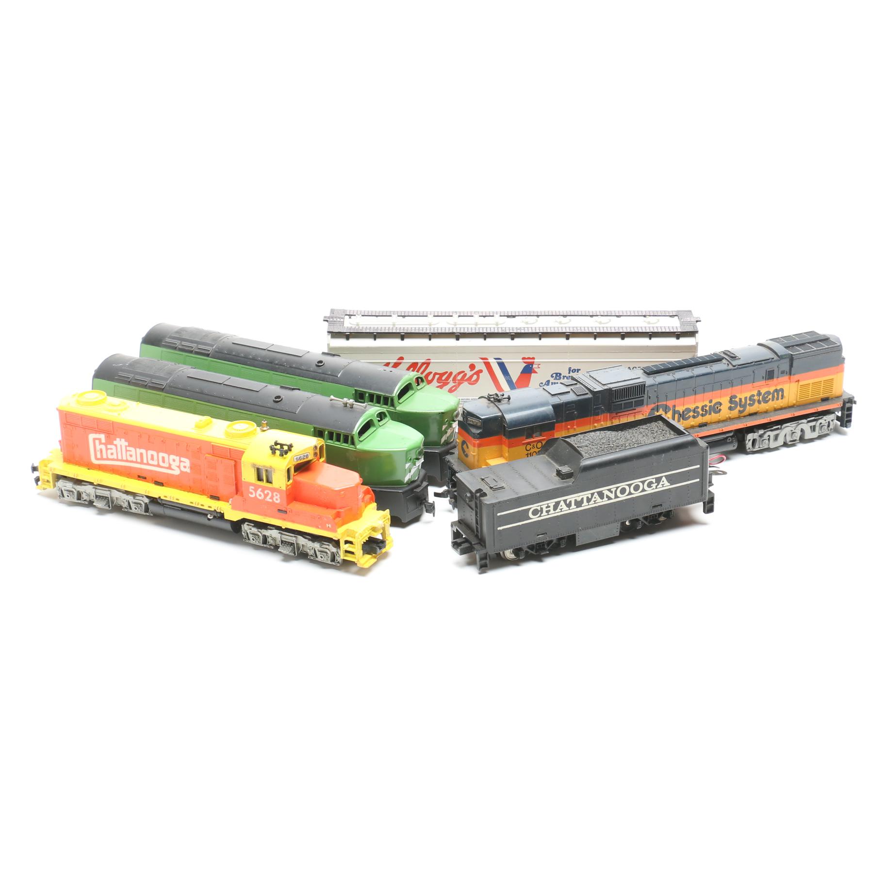 Tyco Brand HO Gauge Locomotives and Box Cars