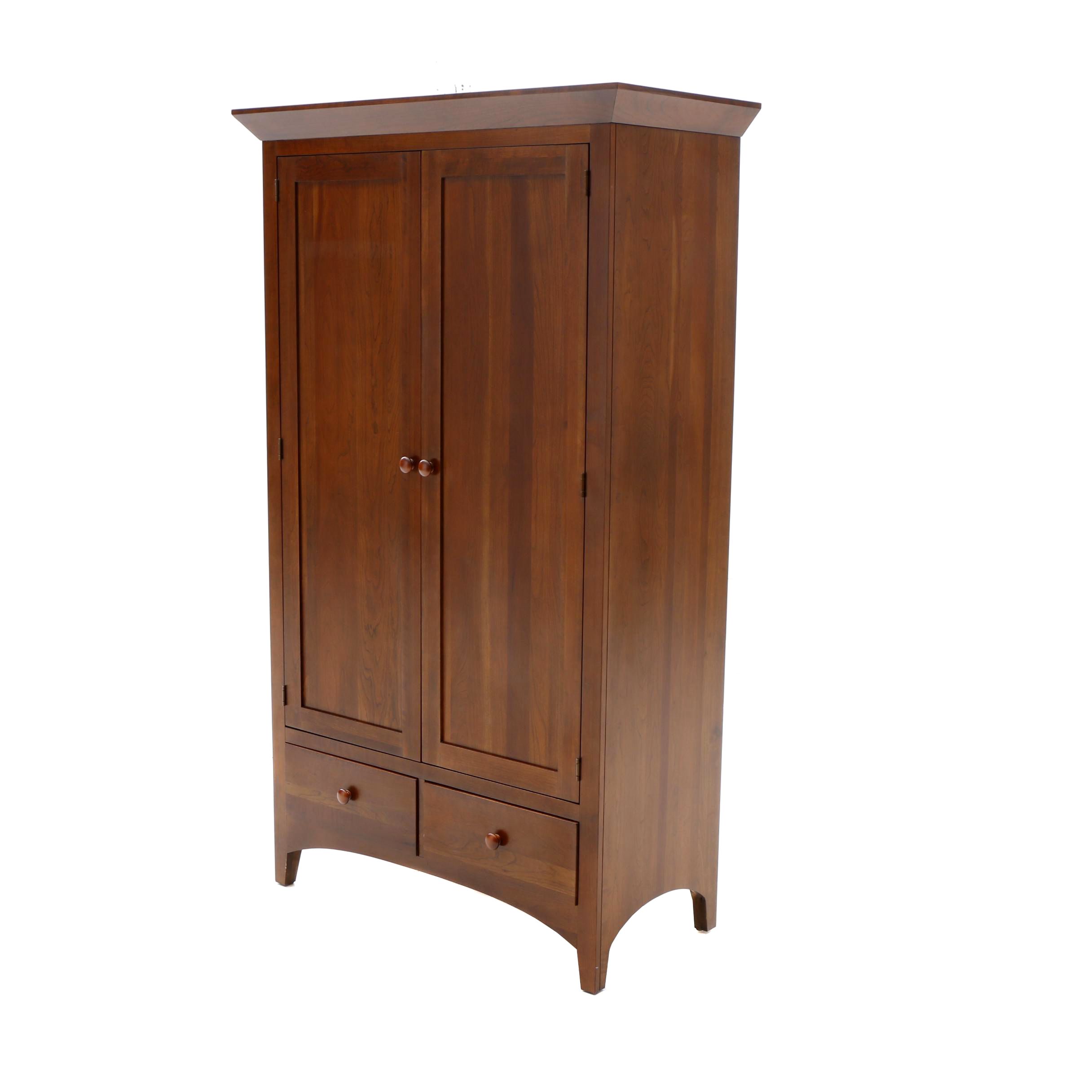 Shaker Style Cherry Wardrobe by Ethan Allen