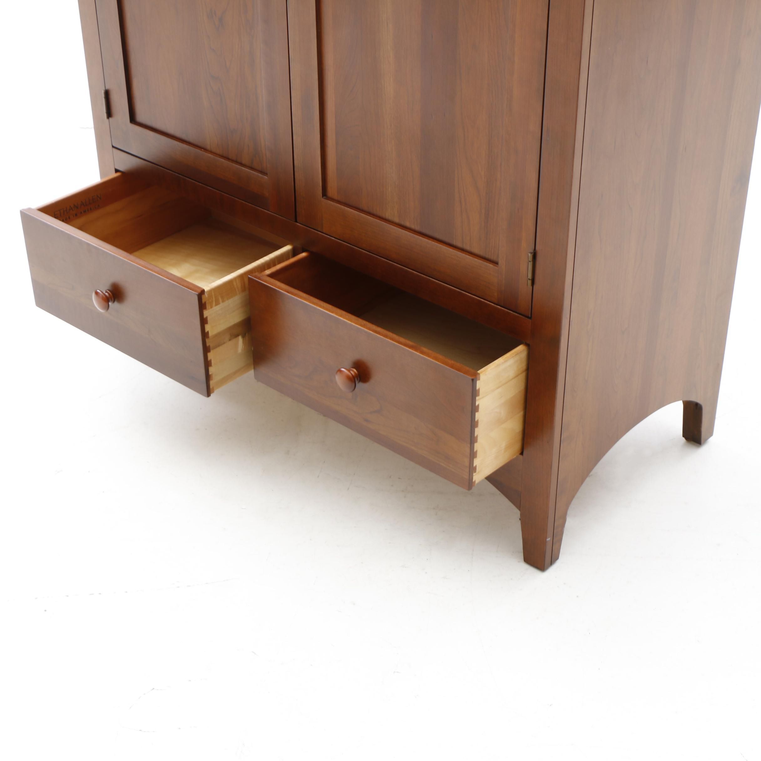 Shaker Style Cherry Wardrobe by Ethan Allen
