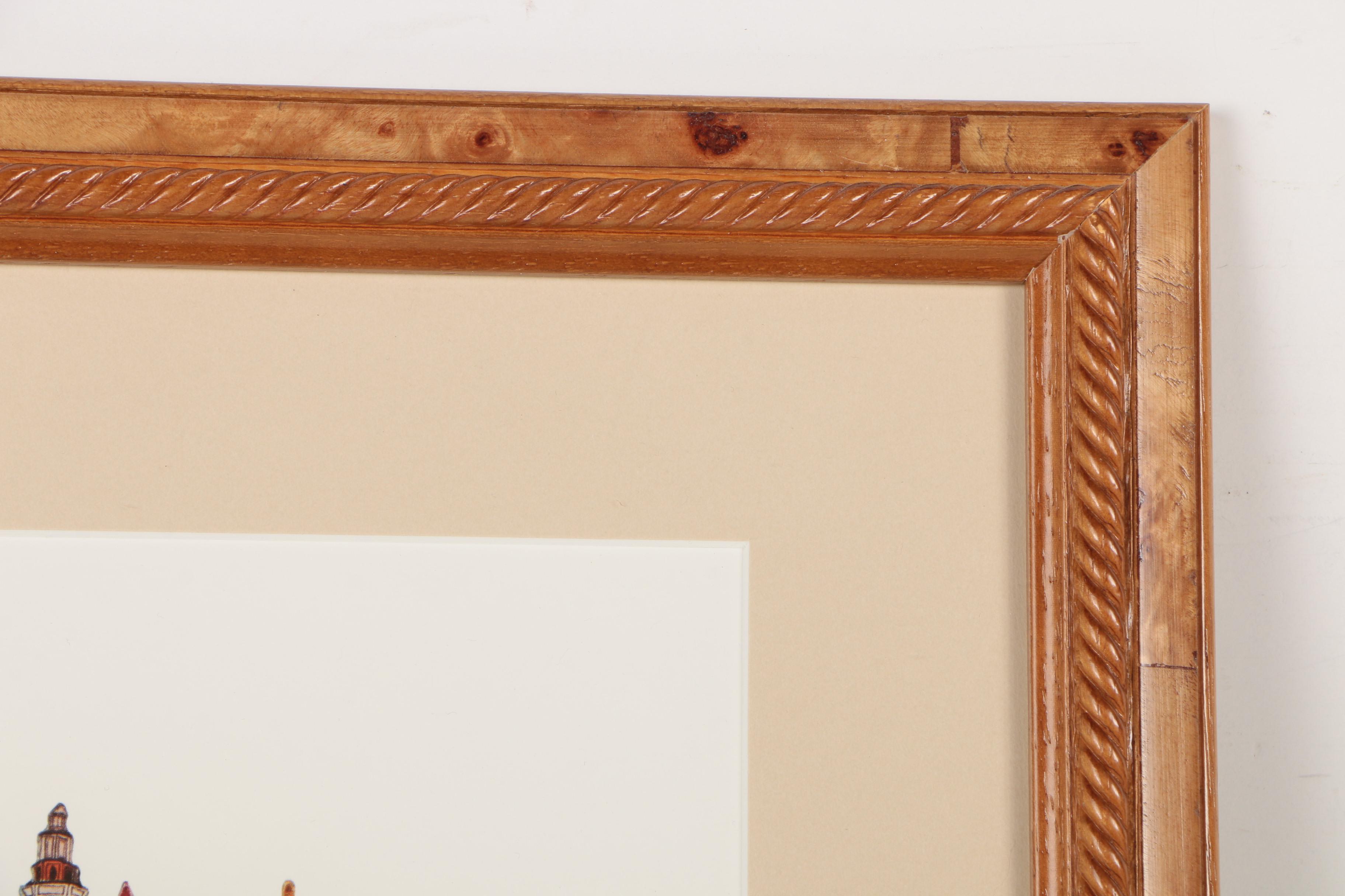 Amram Egbi Foil Embossed Offset Lithograph "City of Safat"