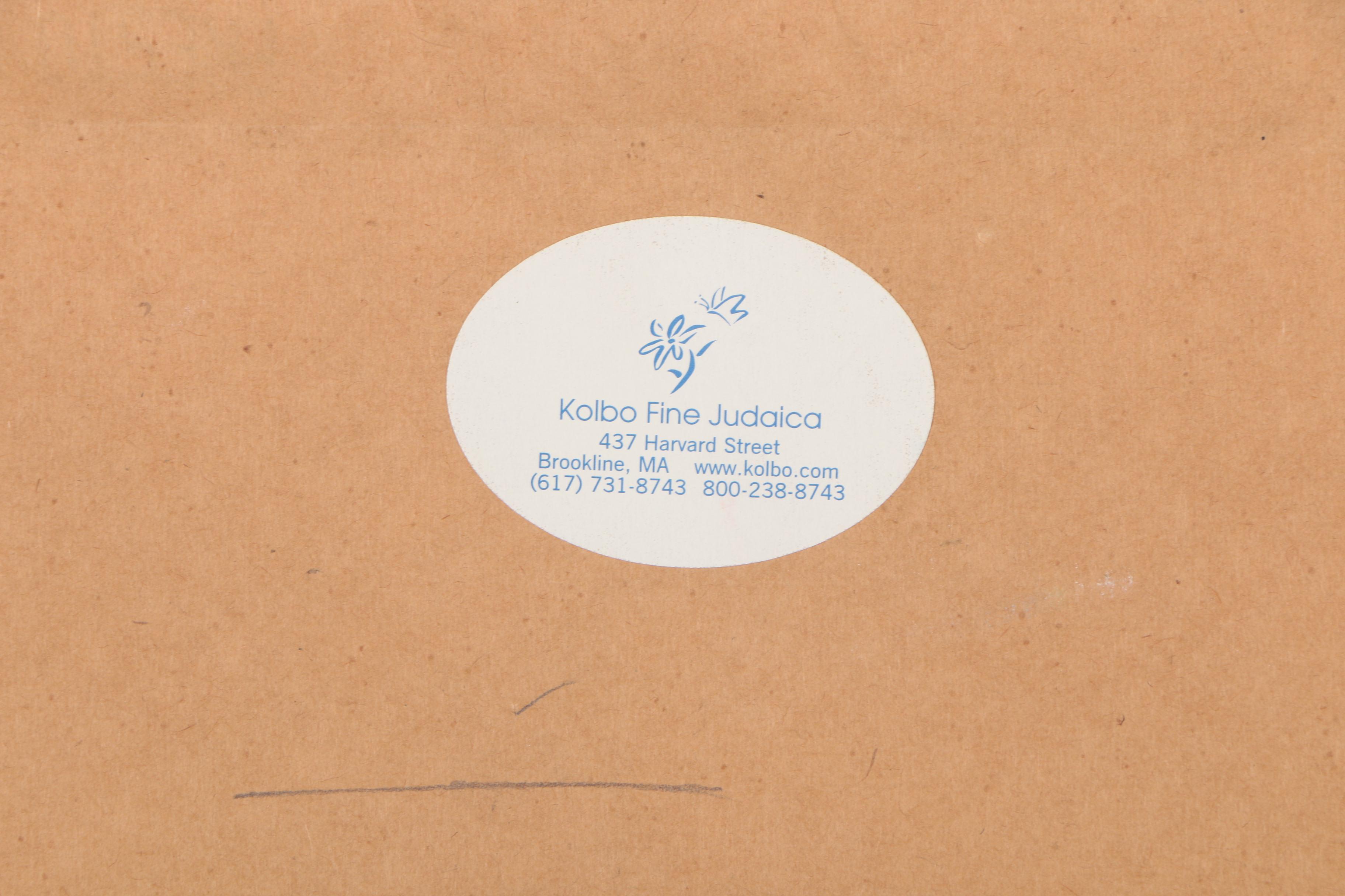 Amram Egbi Foil Embossed Offset Lithograph "City of Safat"