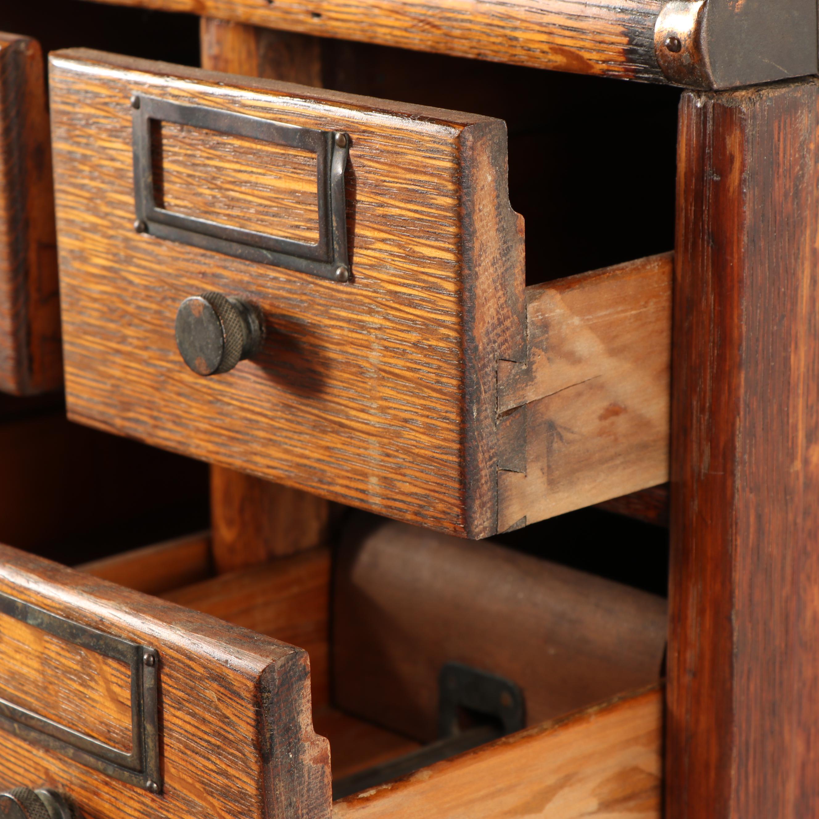 Vintage Oak Barrister Filing Cabinet