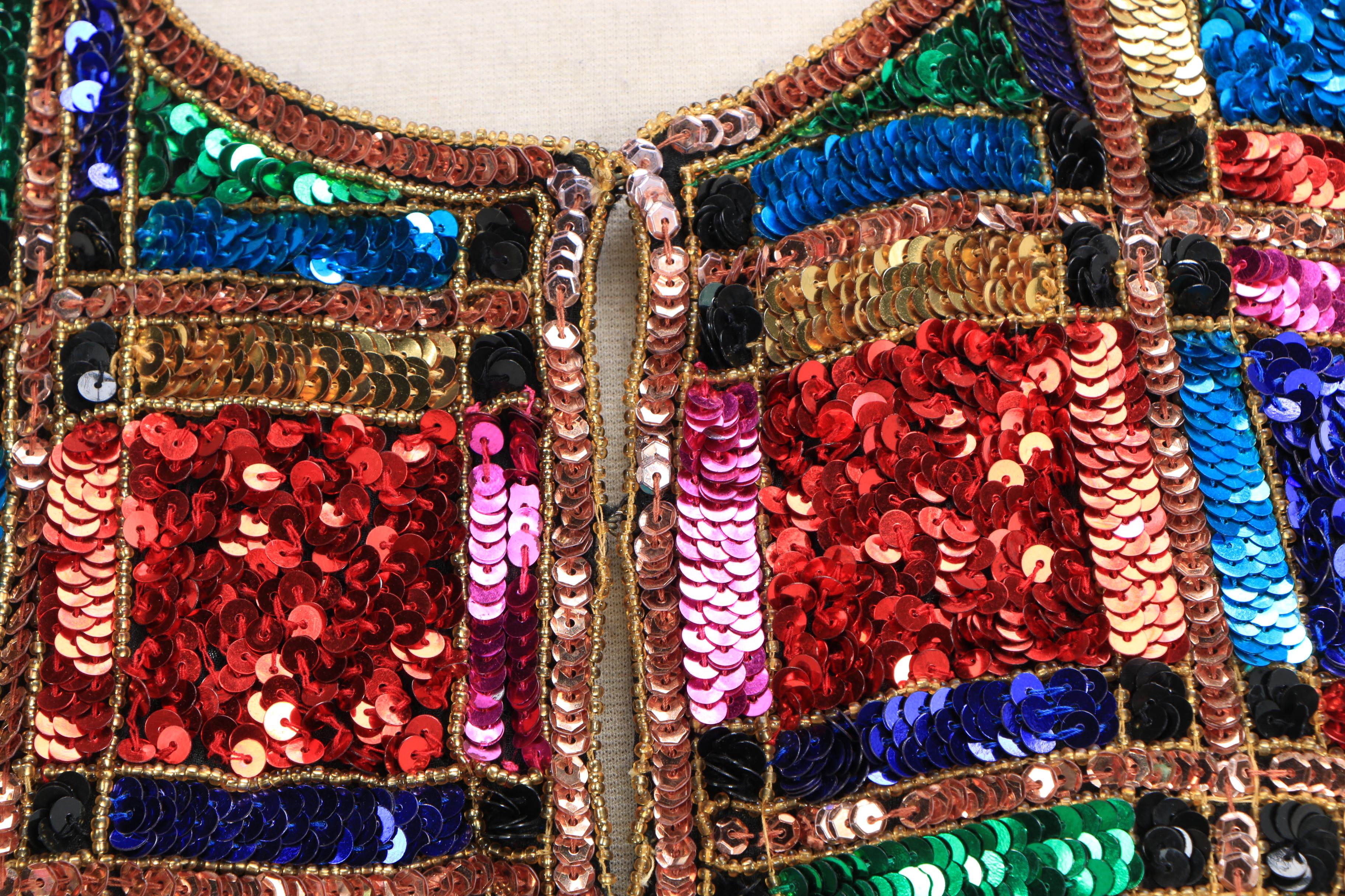 Vintage Lace and Velveteen Sleeveless Dress and Marshall Fields Sequined Jacket