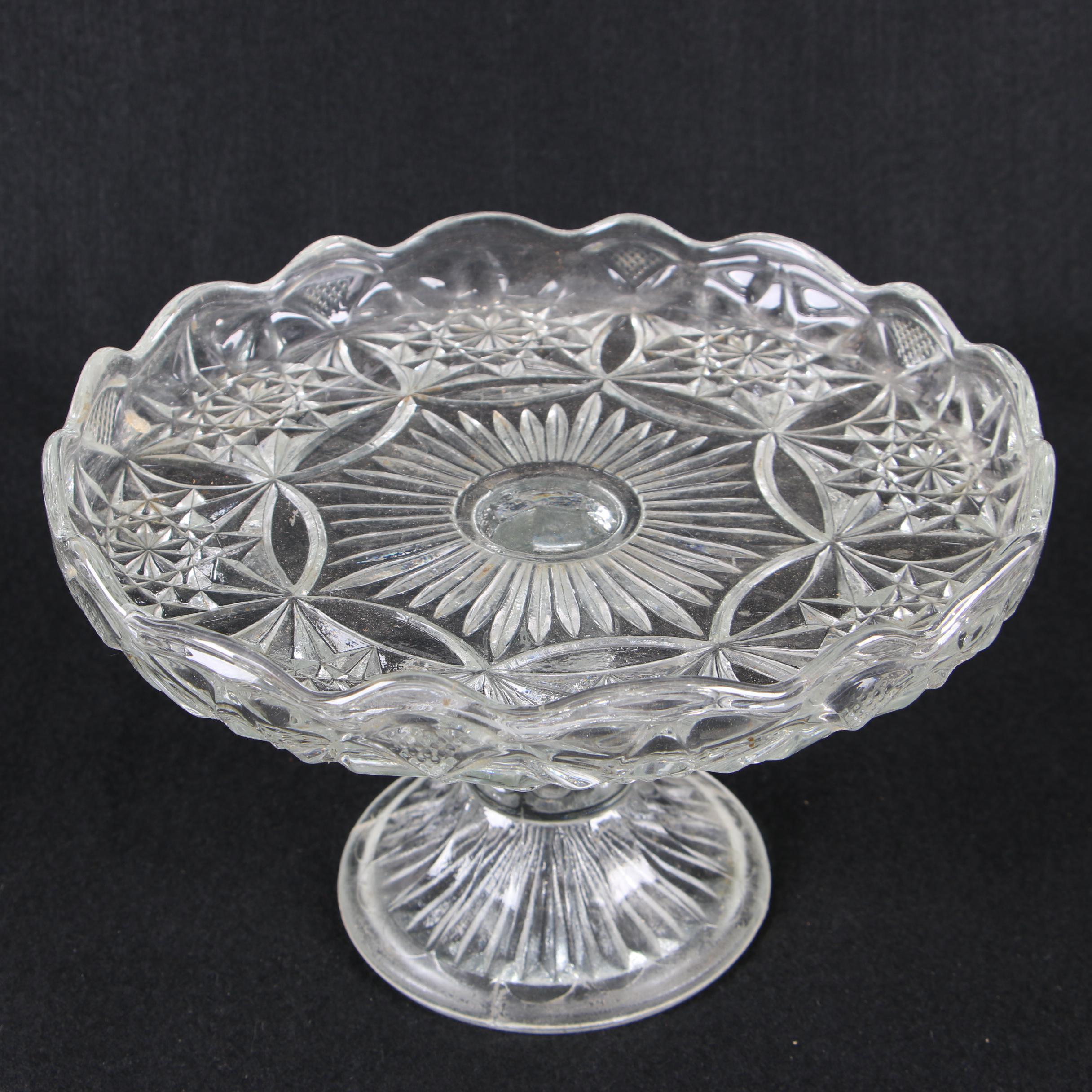 Vintage Pressed Glass Compotes