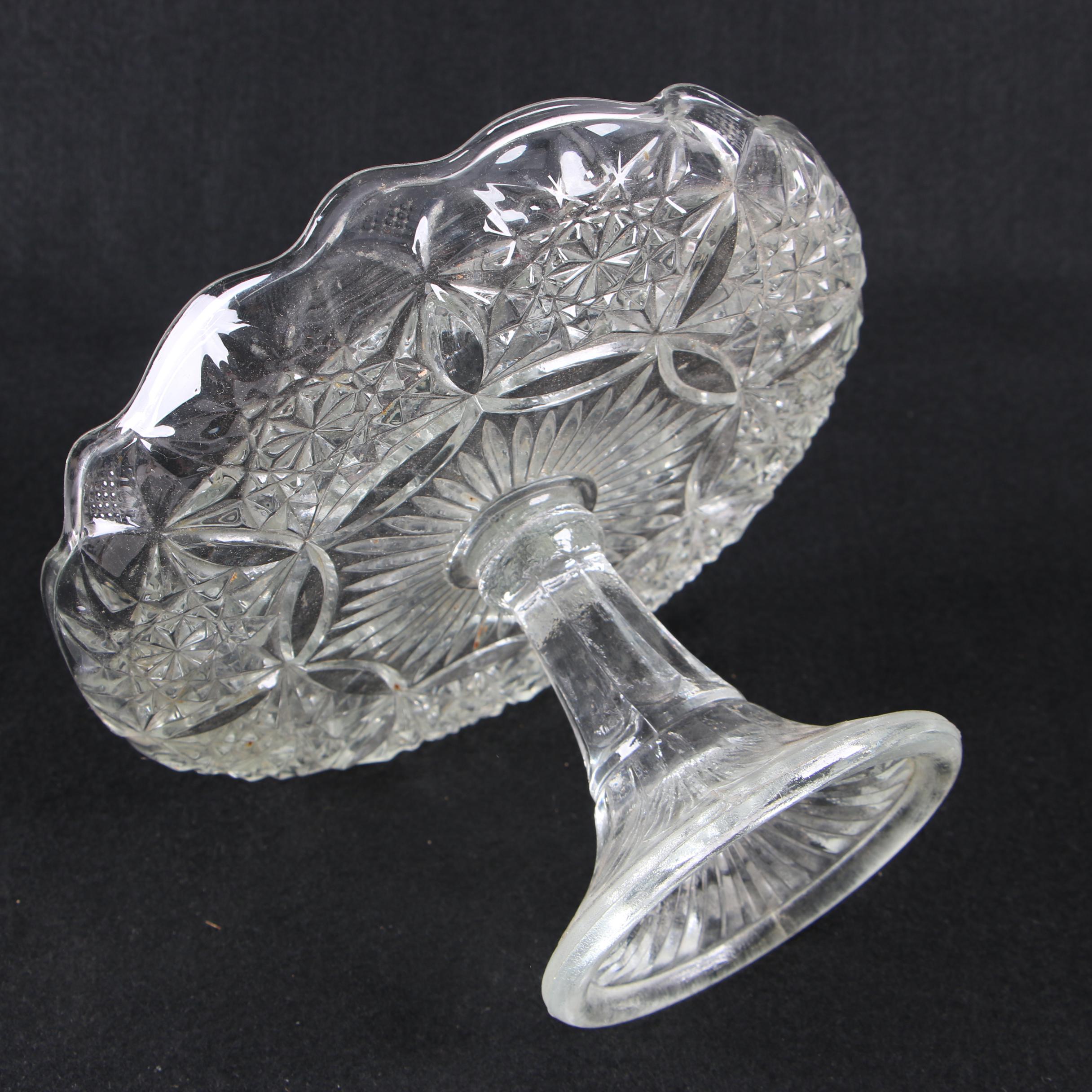 Vintage Pressed Glass Compotes