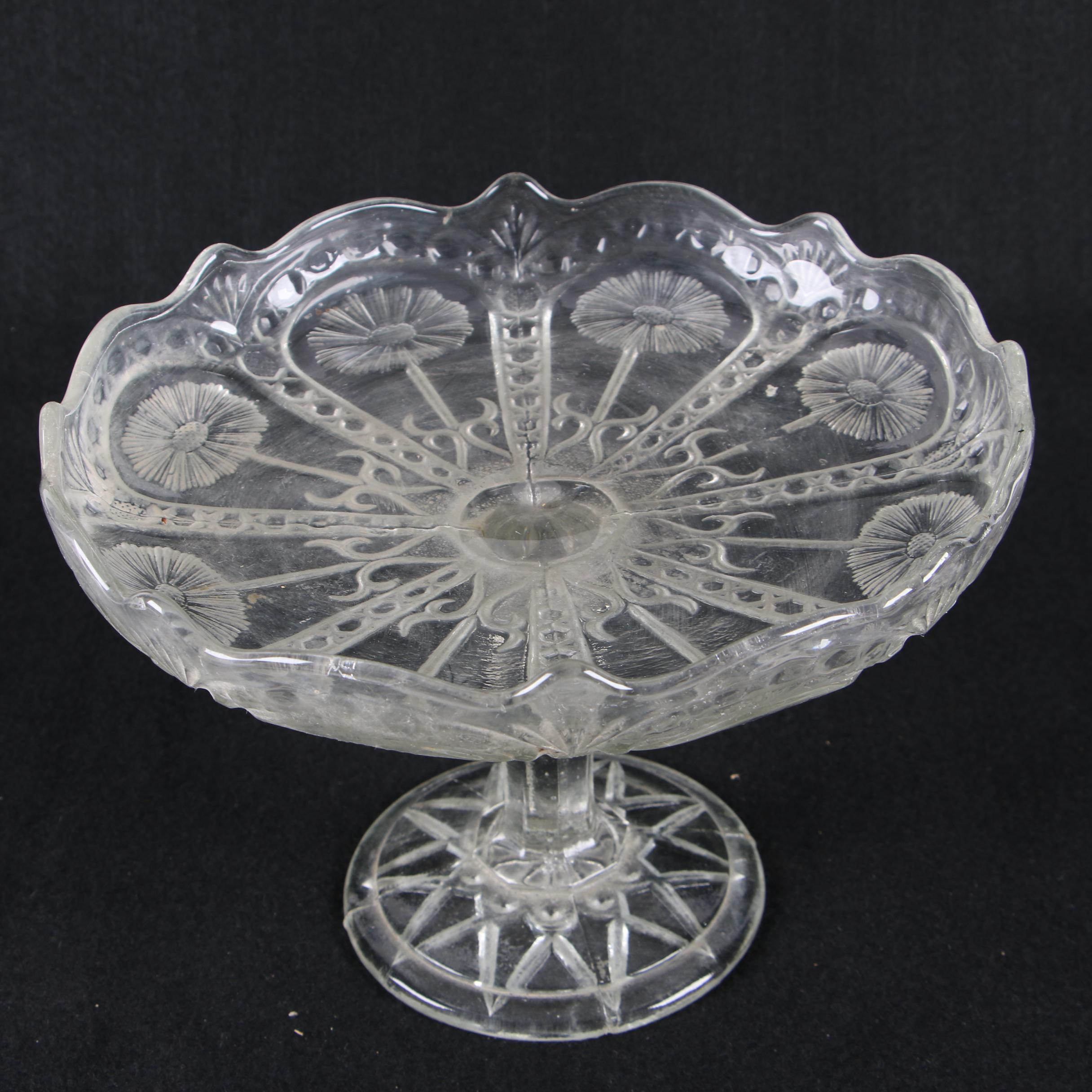 Vintage Pressed Glass Compotes