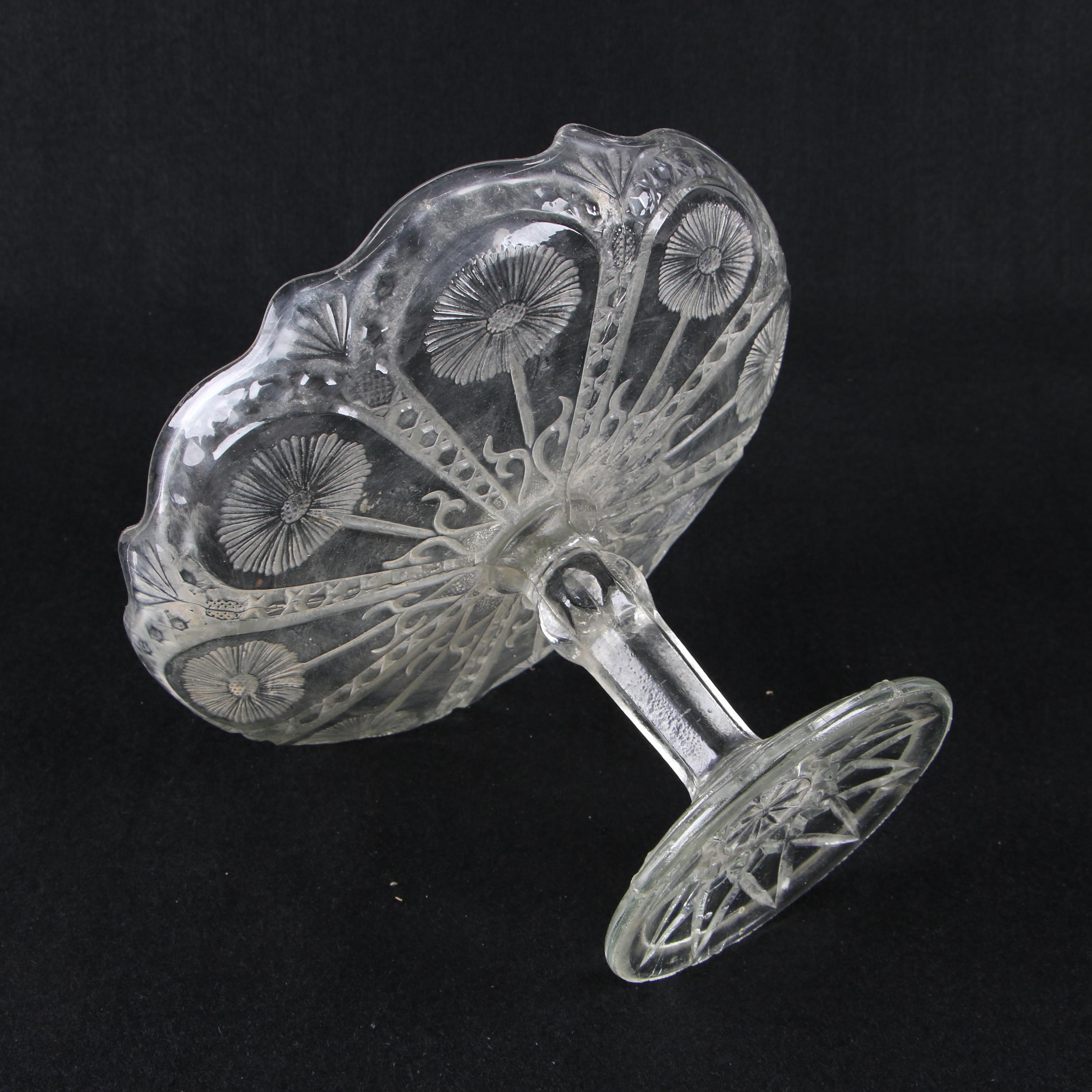 Vintage Pressed Glass Compotes