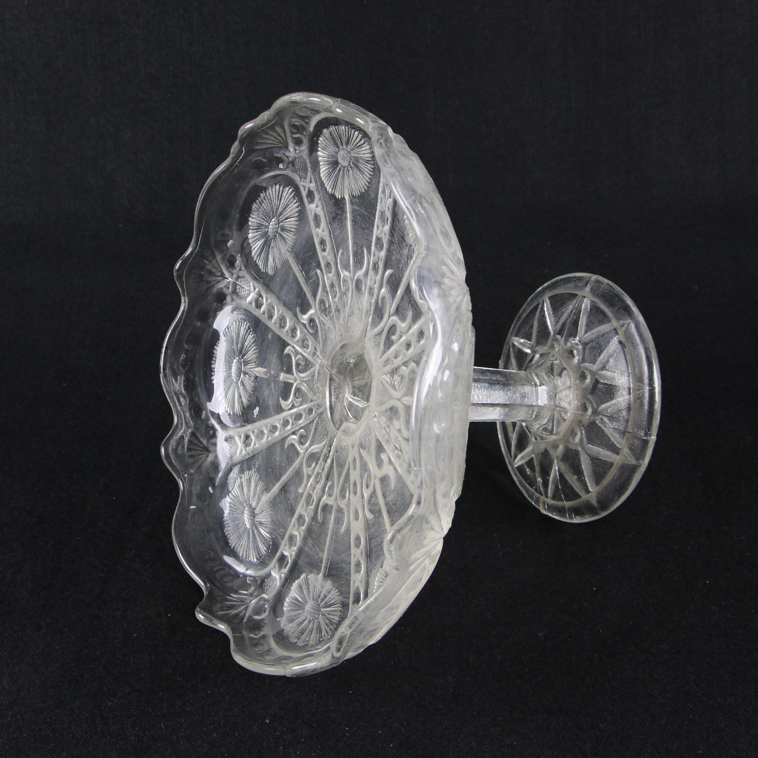 Vintage Pressed Glass Compotes