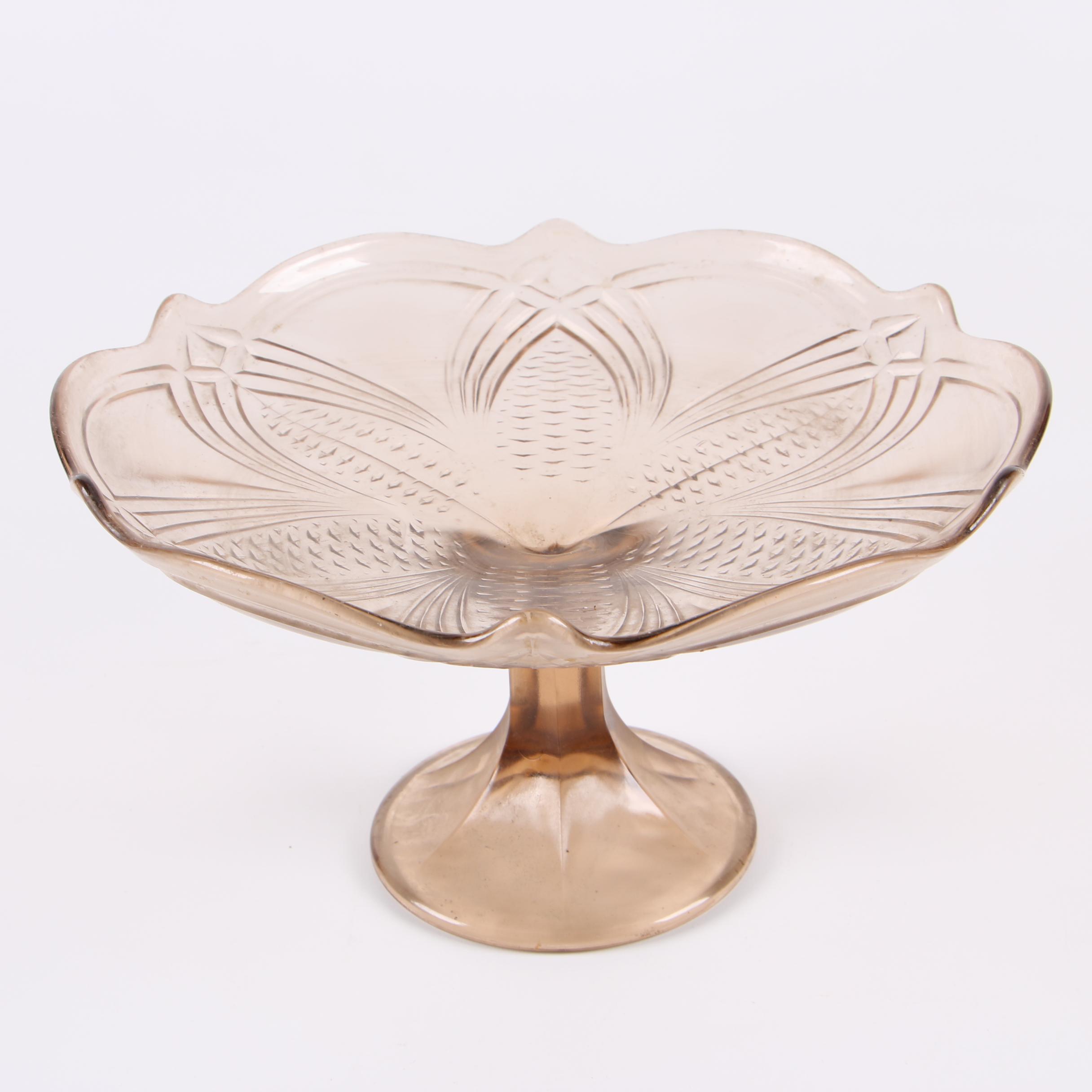 Vintage Pressed Glass Compotes