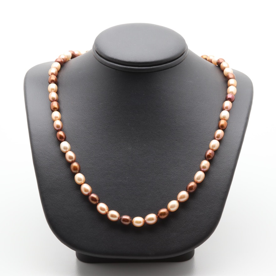 Sterling Silver Cultured Pearl Necklace