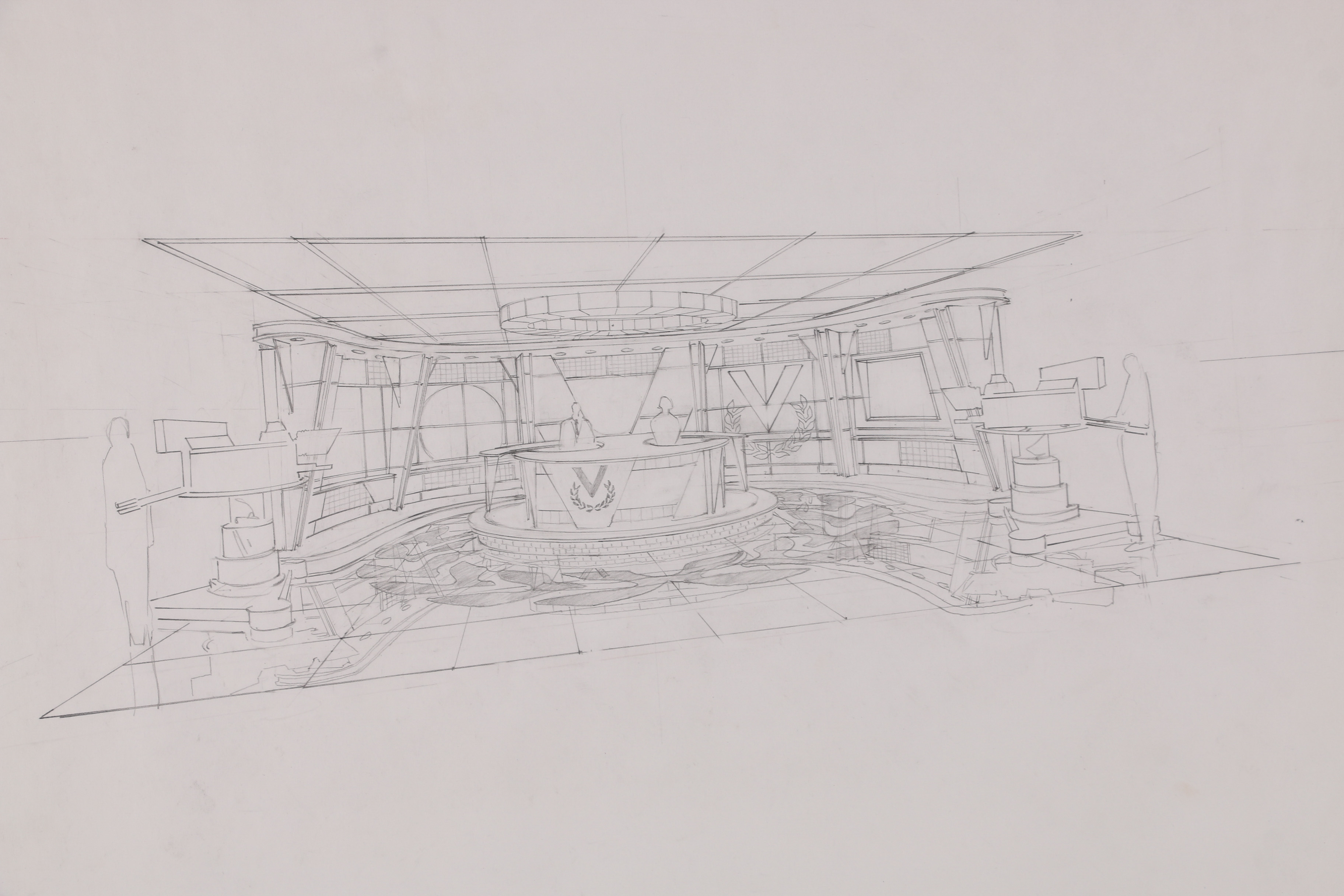 Ricardo Morin Graphite Architectural Sketches