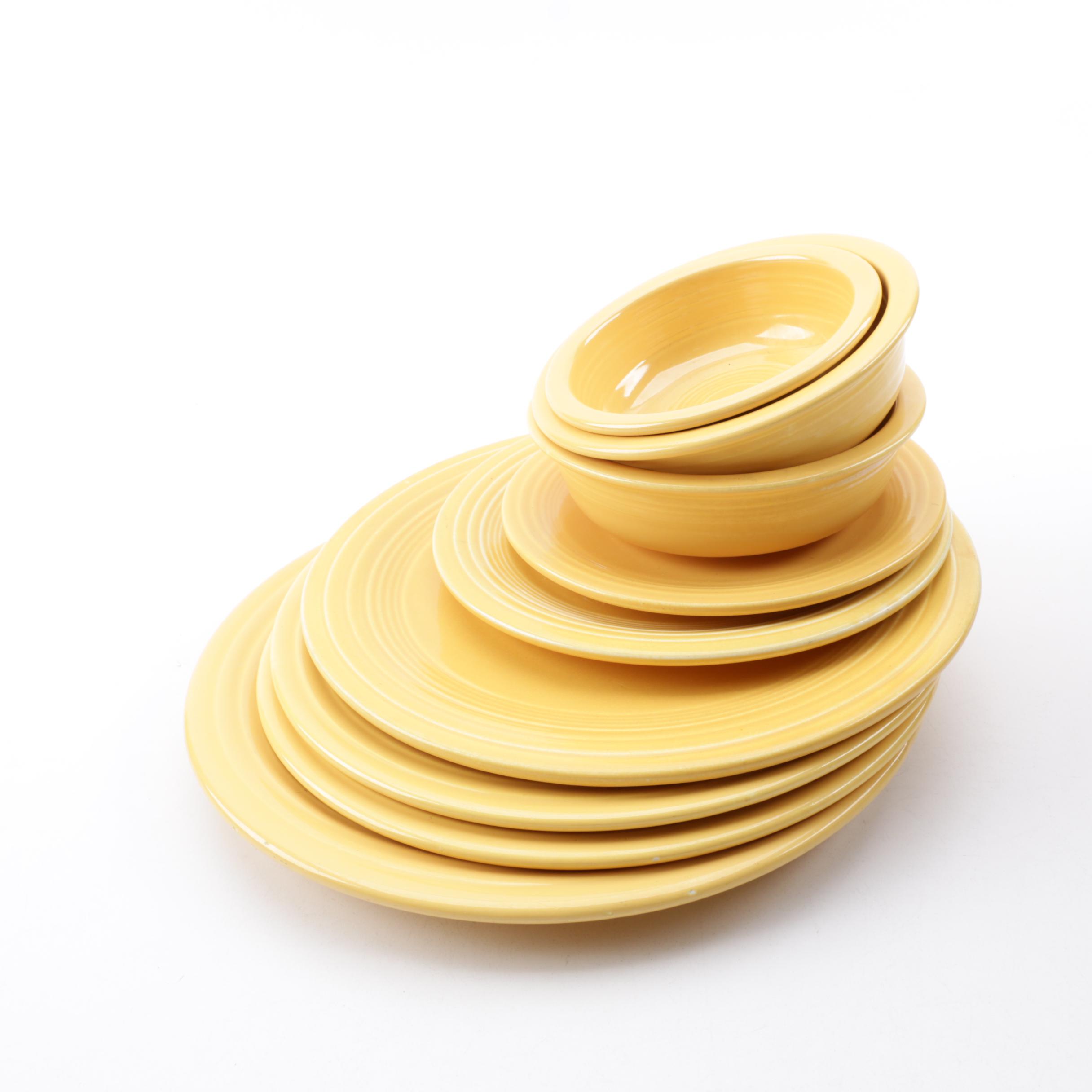 Vintage Homer Laughlin "Fiesta" Yellow Tableware