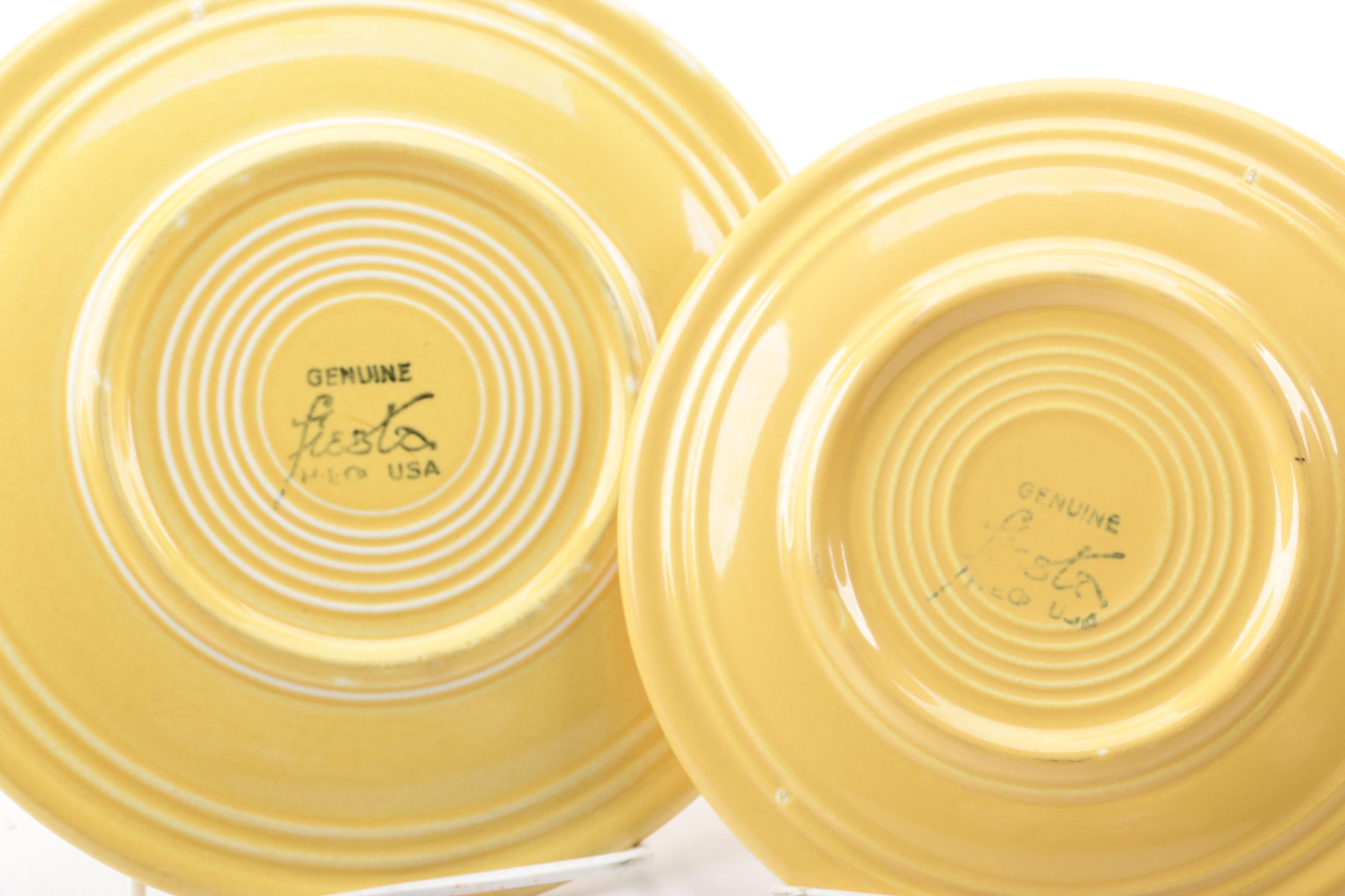 Vintage Homer Laughlin "Fiesta" Yellow Tableware