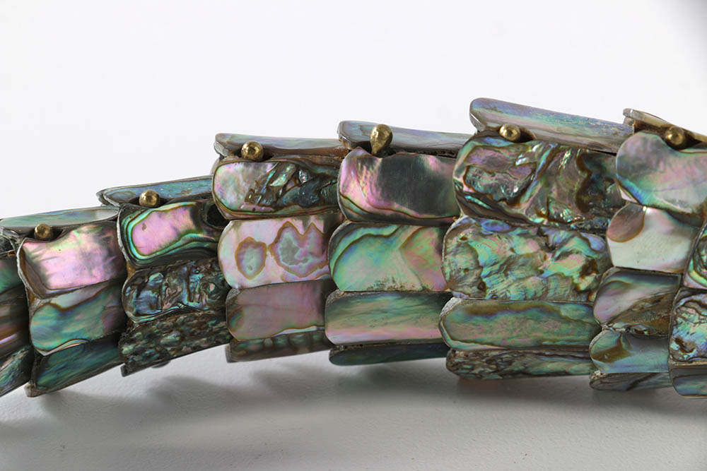 Vintage 1960's Abalone Shell Fish Form Bottle Opener