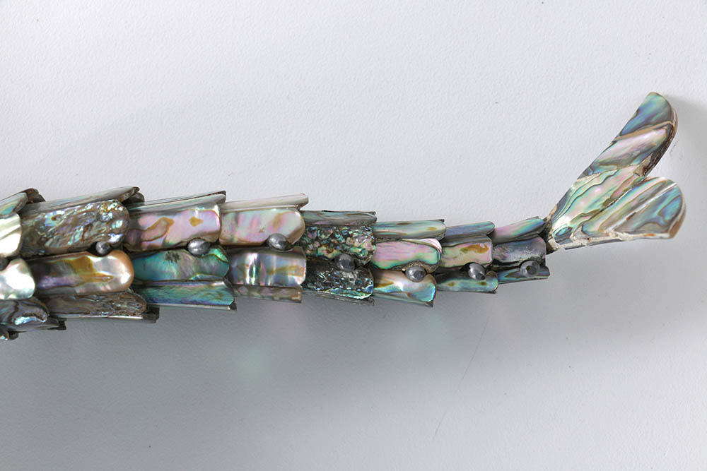 Vintage 1960's Abalone Shell Fish Form Bottle Opener