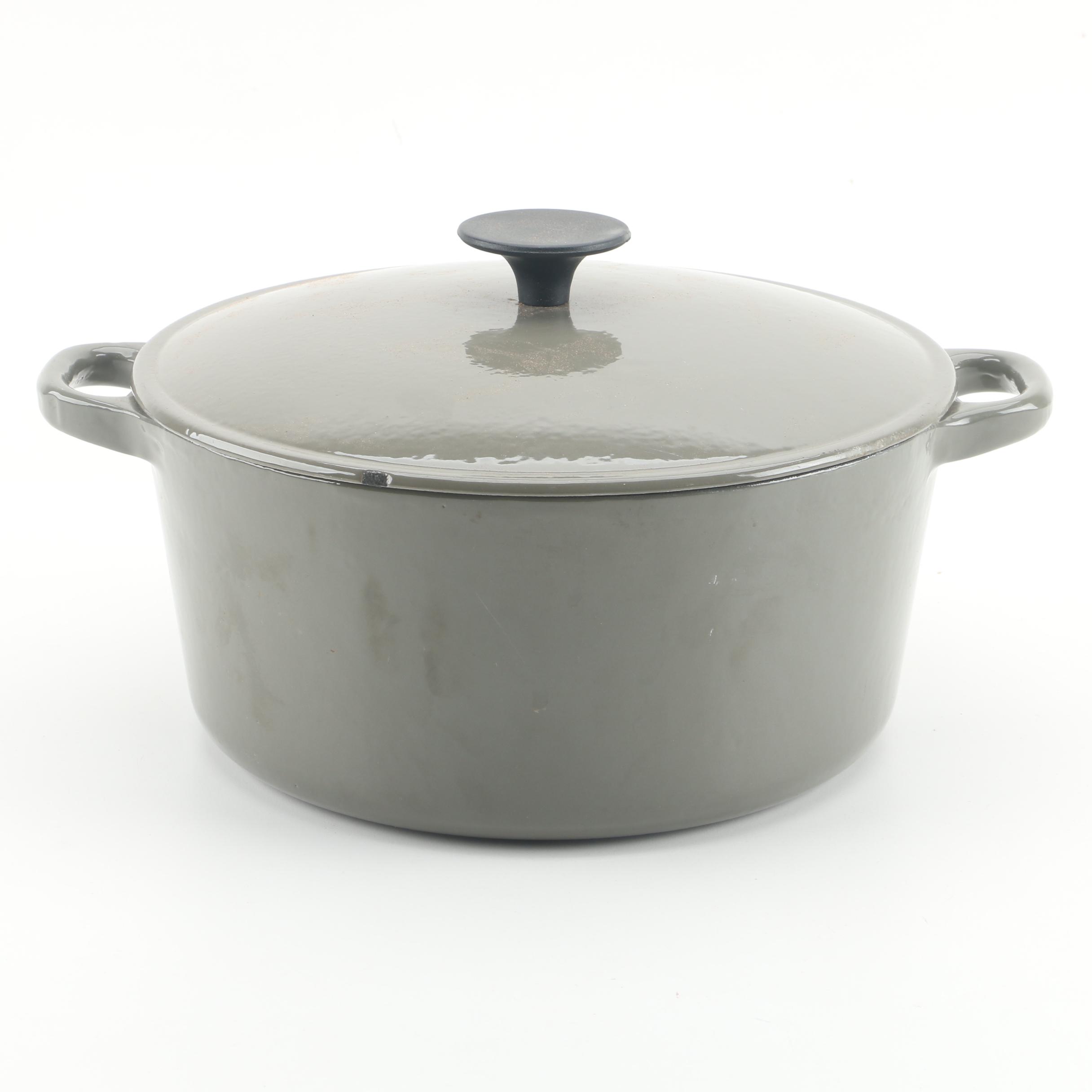 Martha Stewart Essentials Enameled Cast Iron Pot with Lid