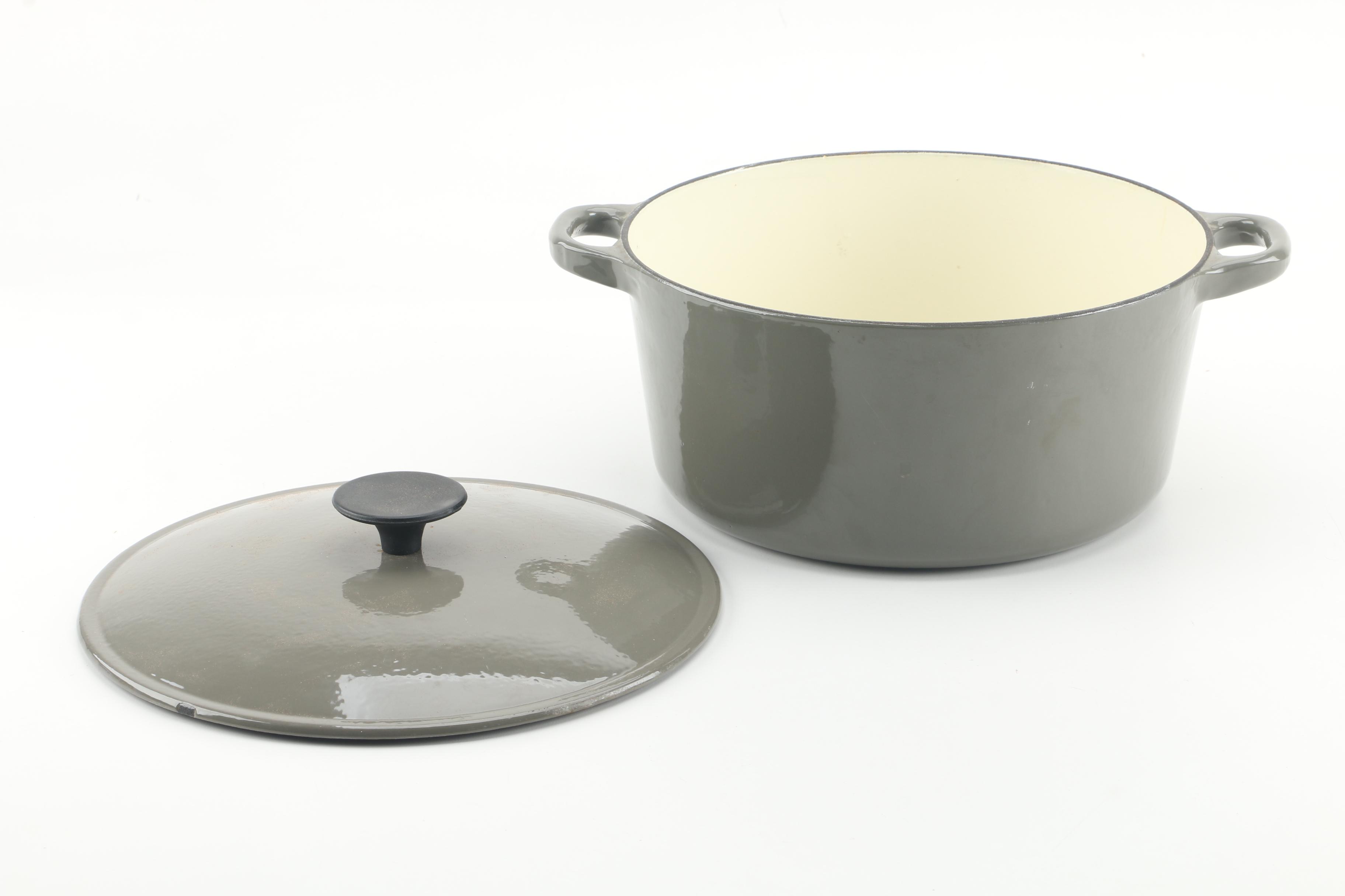 Martha Stewart Essentials Enameled Cast Iron Pot with Lid