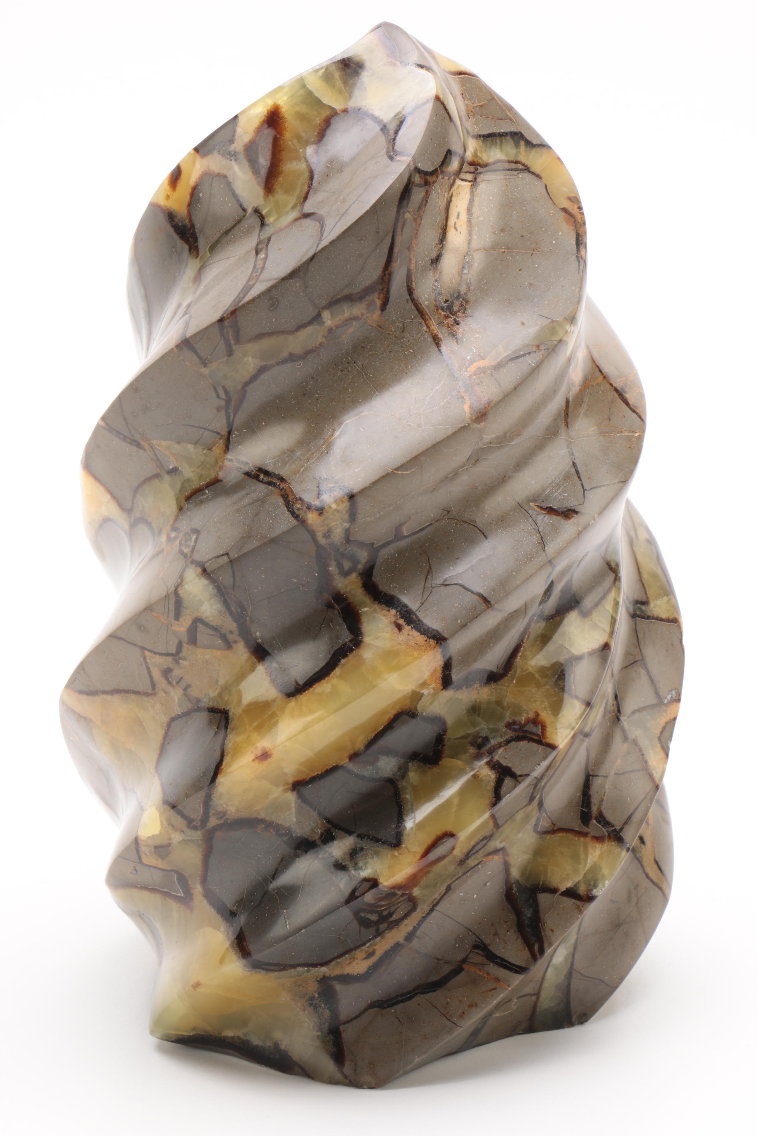 Septarian Nodule Spiral Specimen