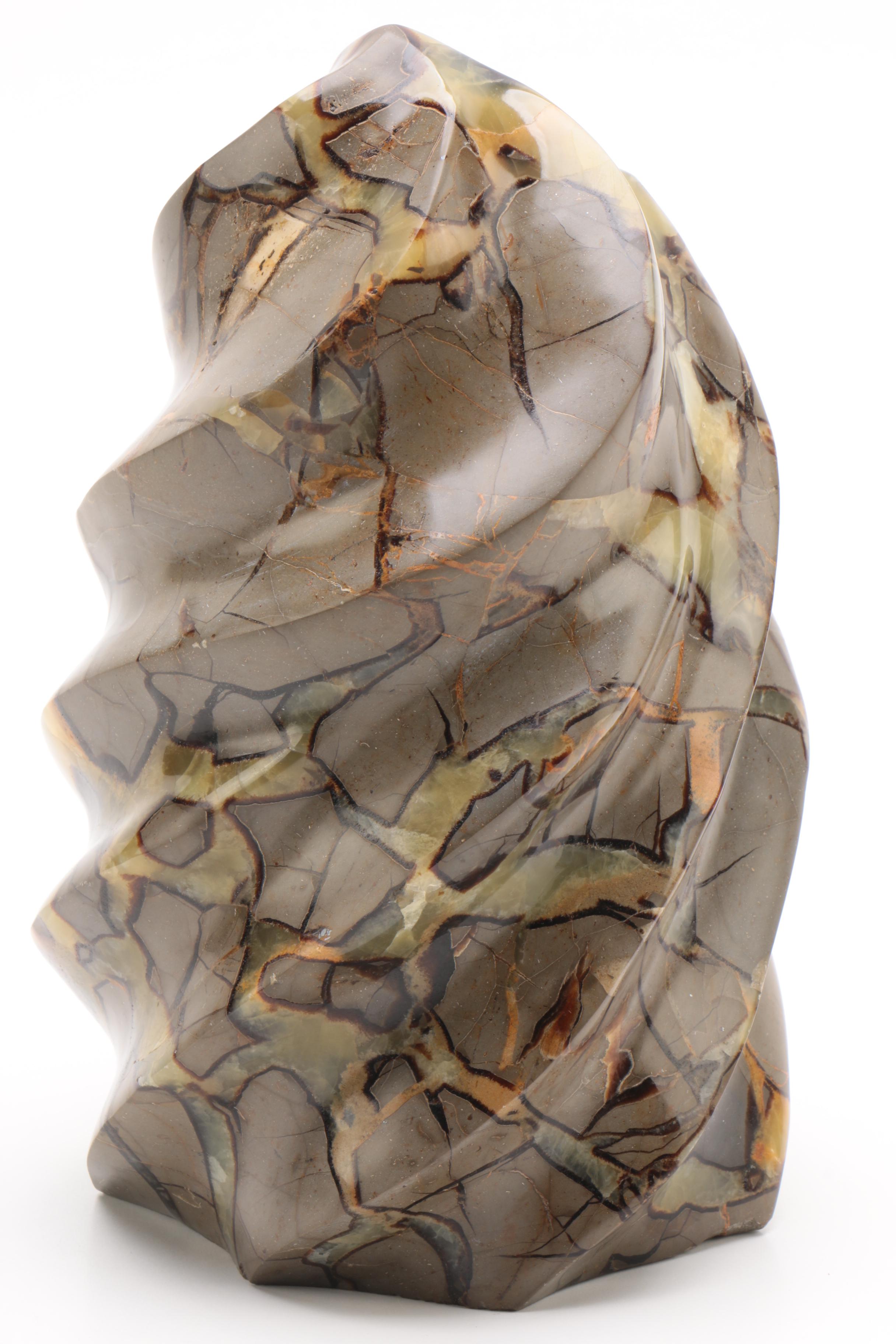 Septarian Nodule Spiral Specimen