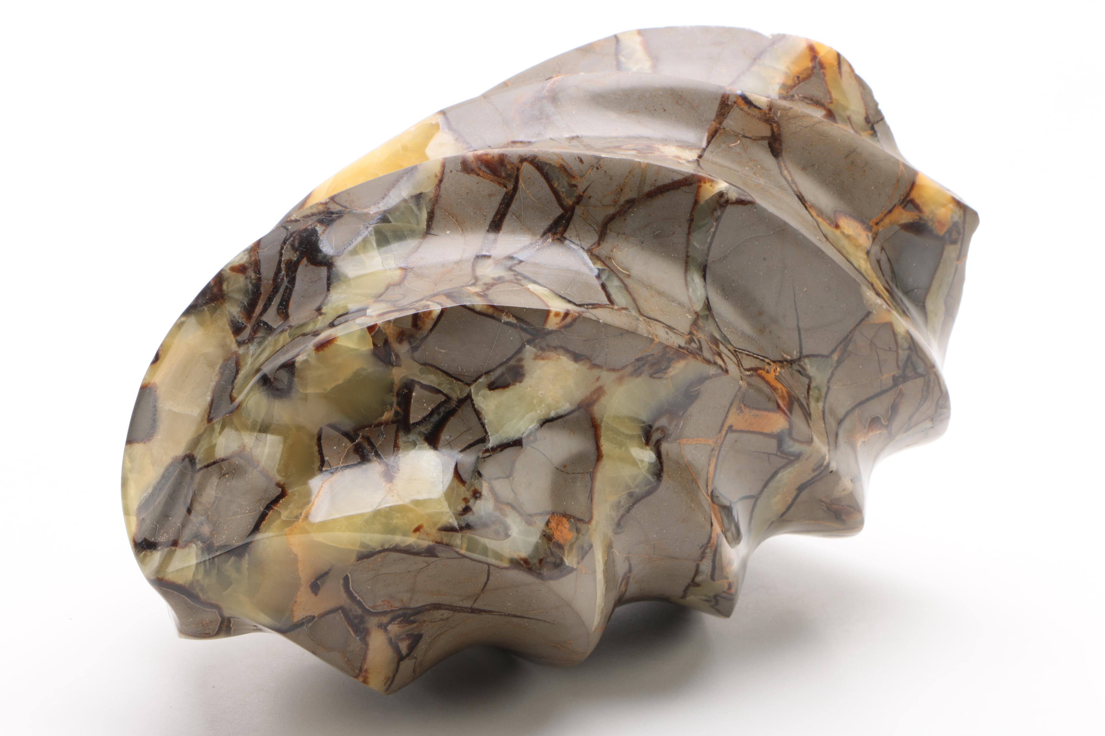 Septarian Nodule Spiral Specimen