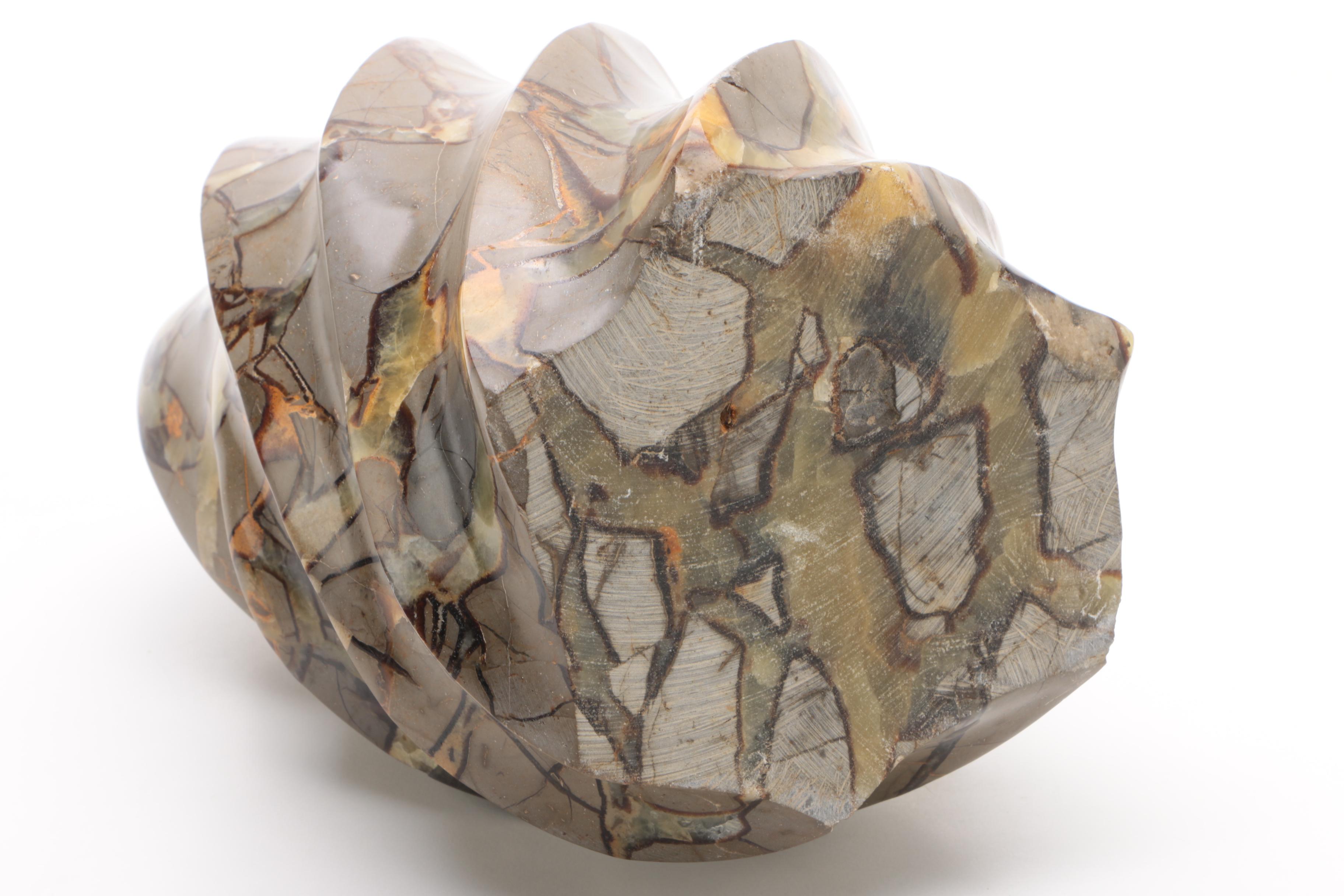 Septarian Nodule Spiral Specimen