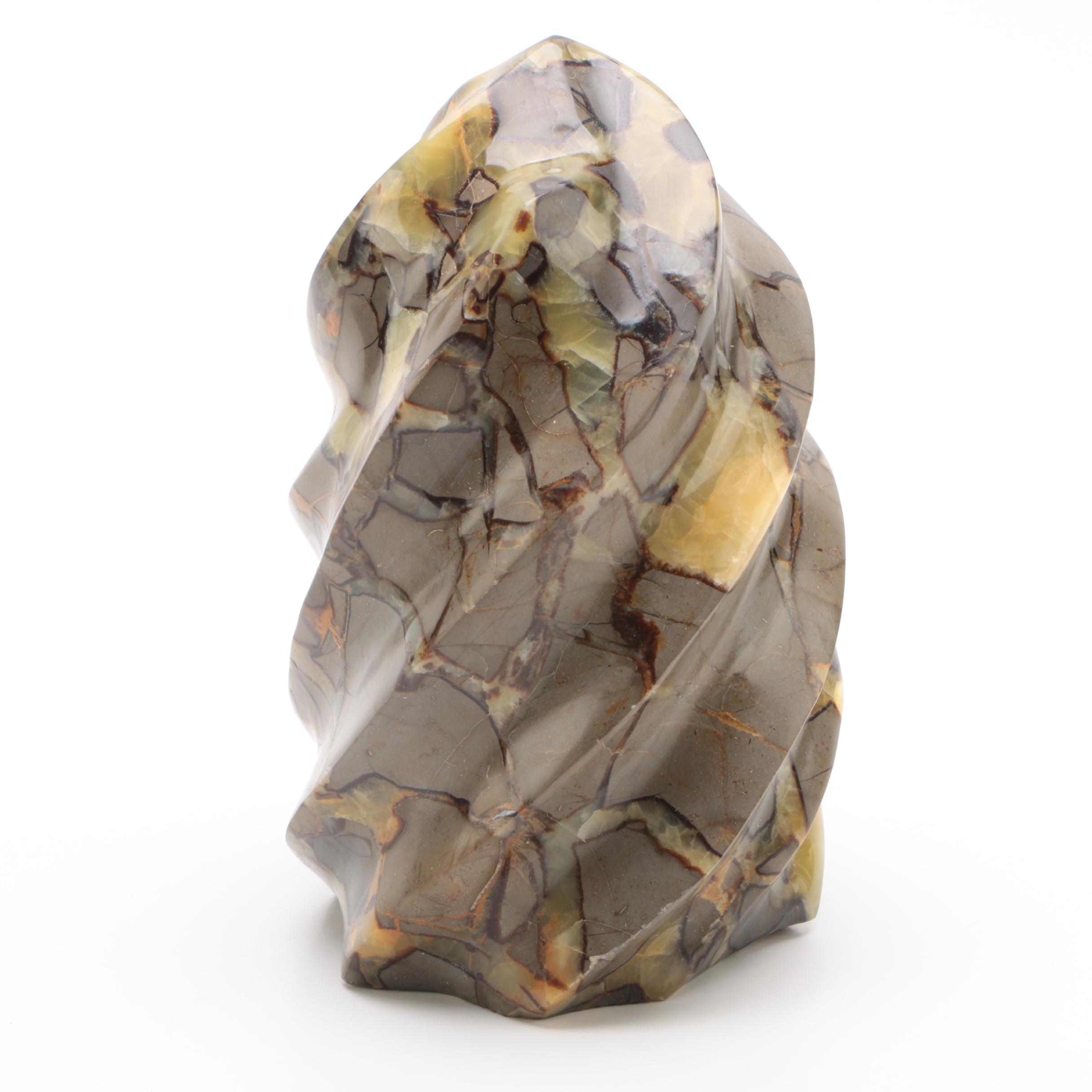 Septarian Nodule Spiral Specimen