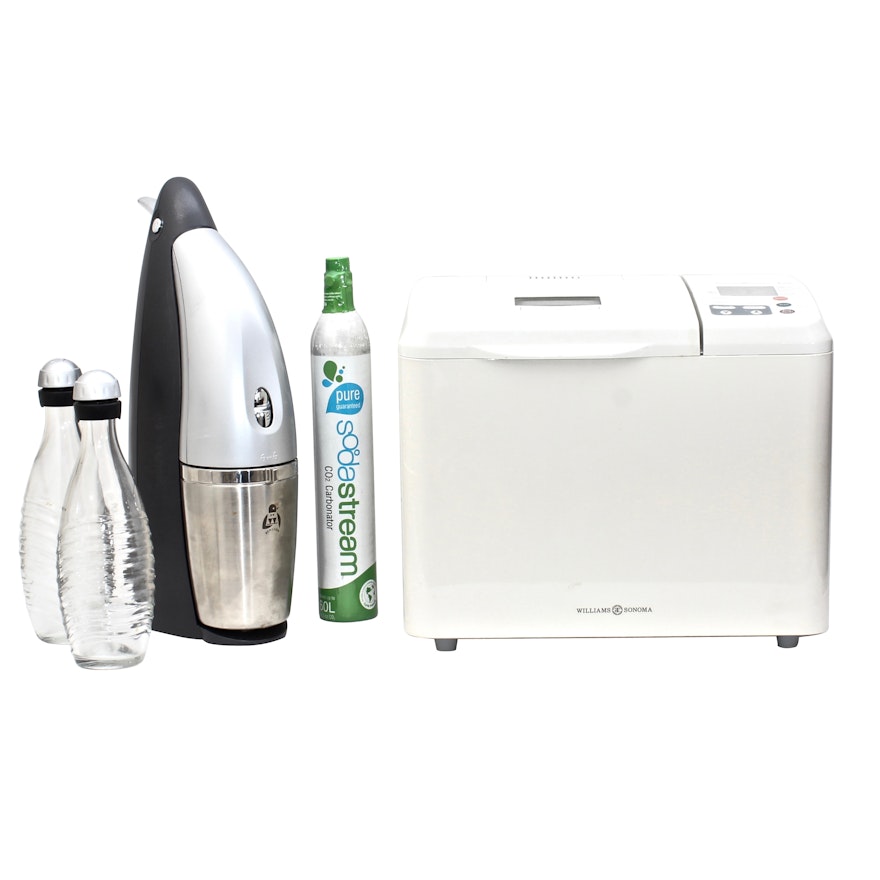 Williams Sonoma Breadmaker and Penguin Soda Stream Machine