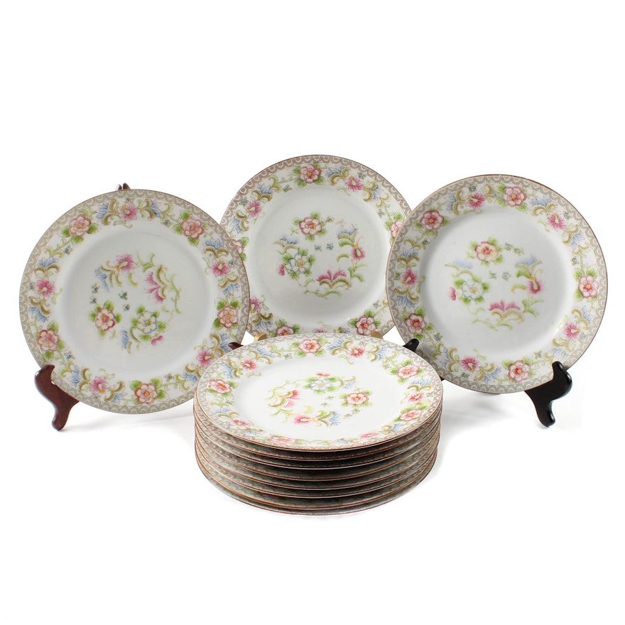 Noritake "Flamengo" Handmade Porcelain Dinner Plates