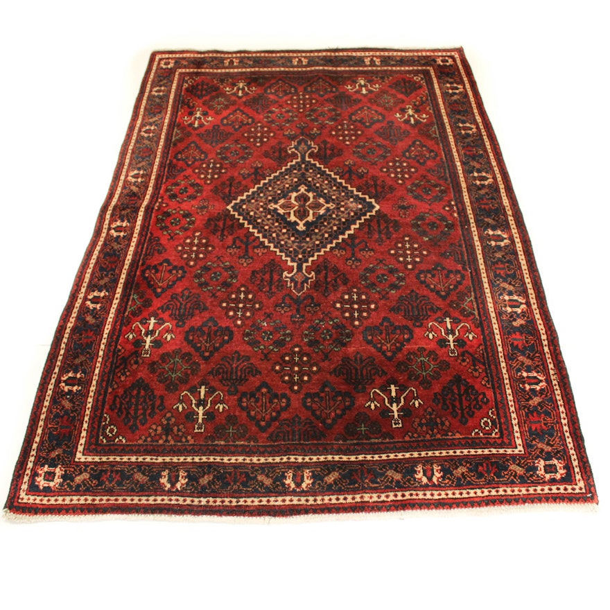 Semi-Antique Hand-Knotted Persian Josheghan Area Rug