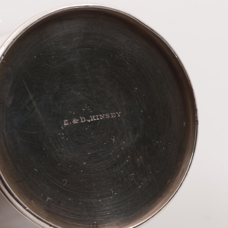 Dated 1858 E & D. Kinsey Sterling Silver Mint Julep Cup
