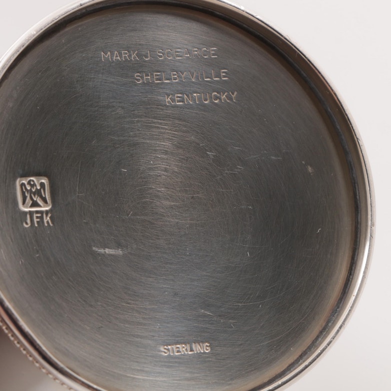 Three Circa 1960's Mark J. Scearce Sterling Silver Presidential Mint Julep Cups