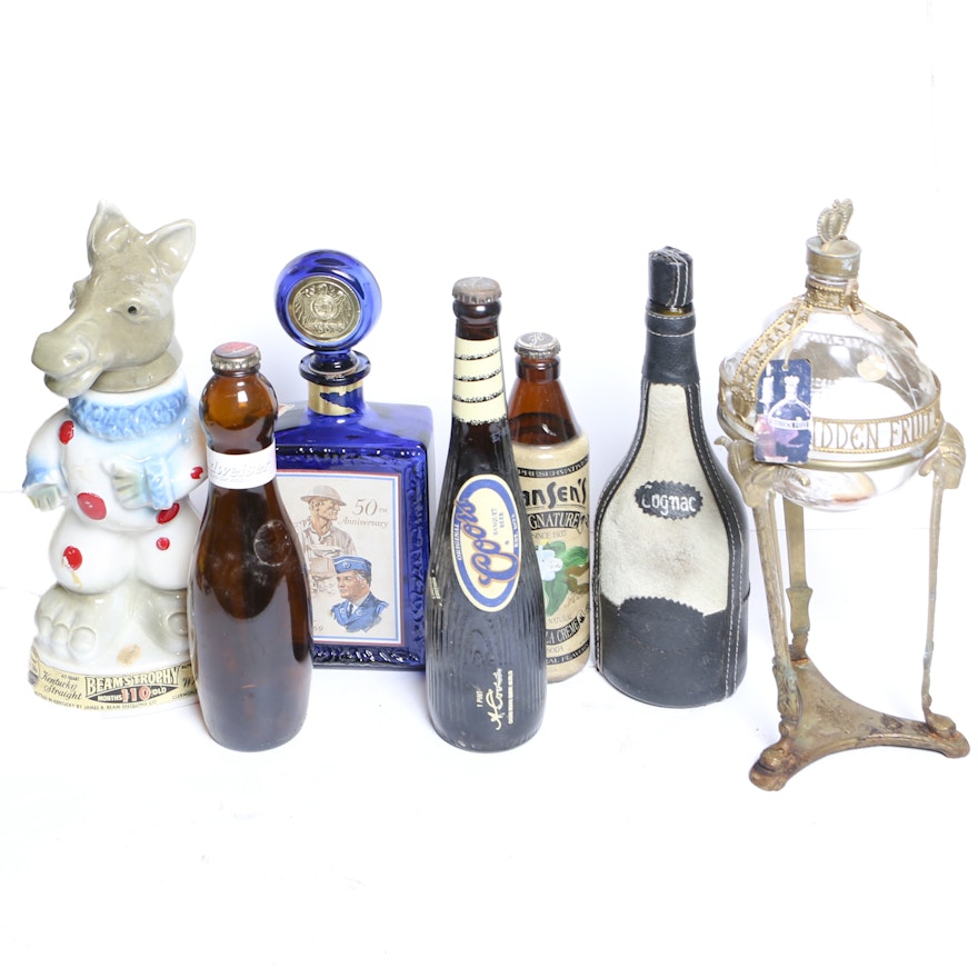 Liquor Decanters and Bottles including Jim Beam