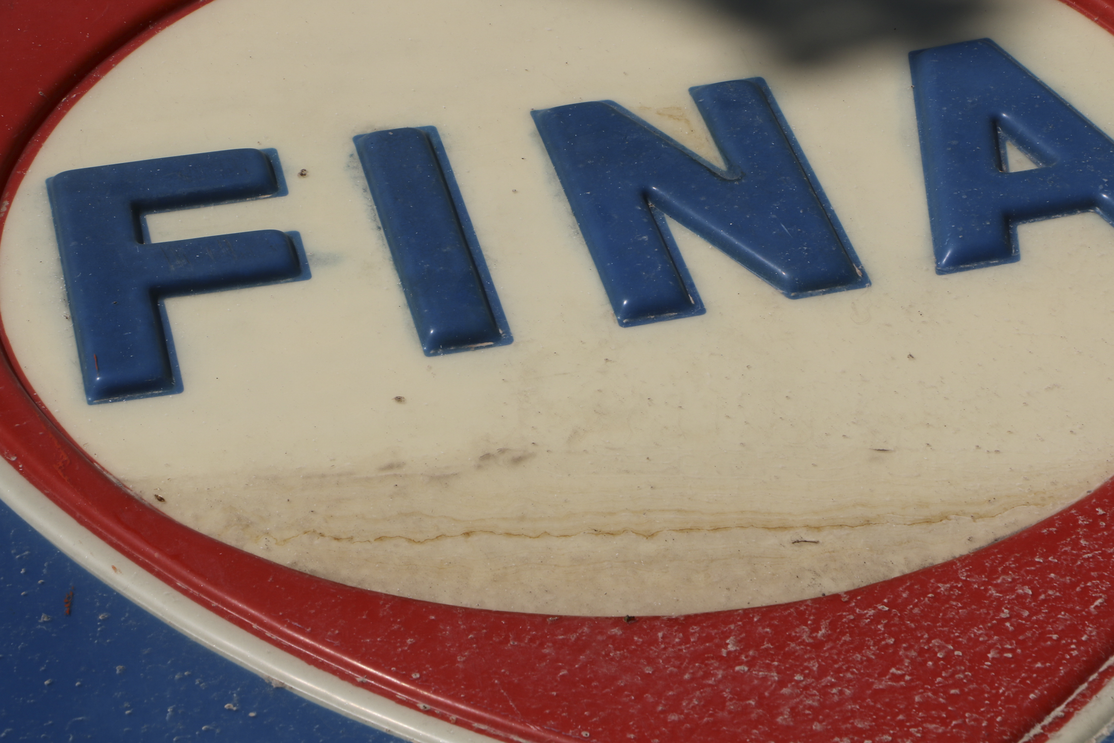 Vintage Fina Gas Station Advertising Sign